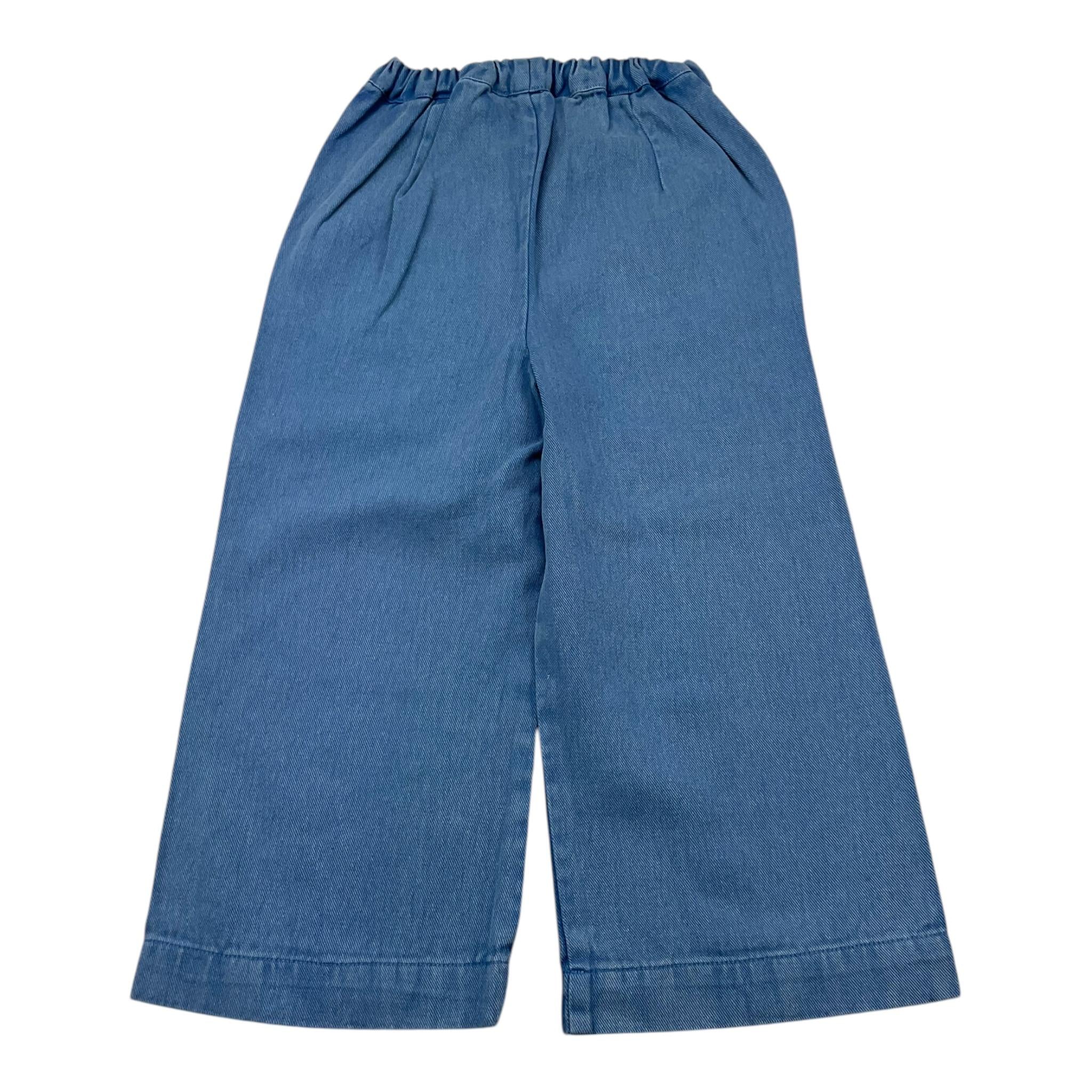 LOUISE MISHA jeans tinta unita modello a palazzo Azzurro per Bambina GRIW24 AZZURRO LOUISE MISHA