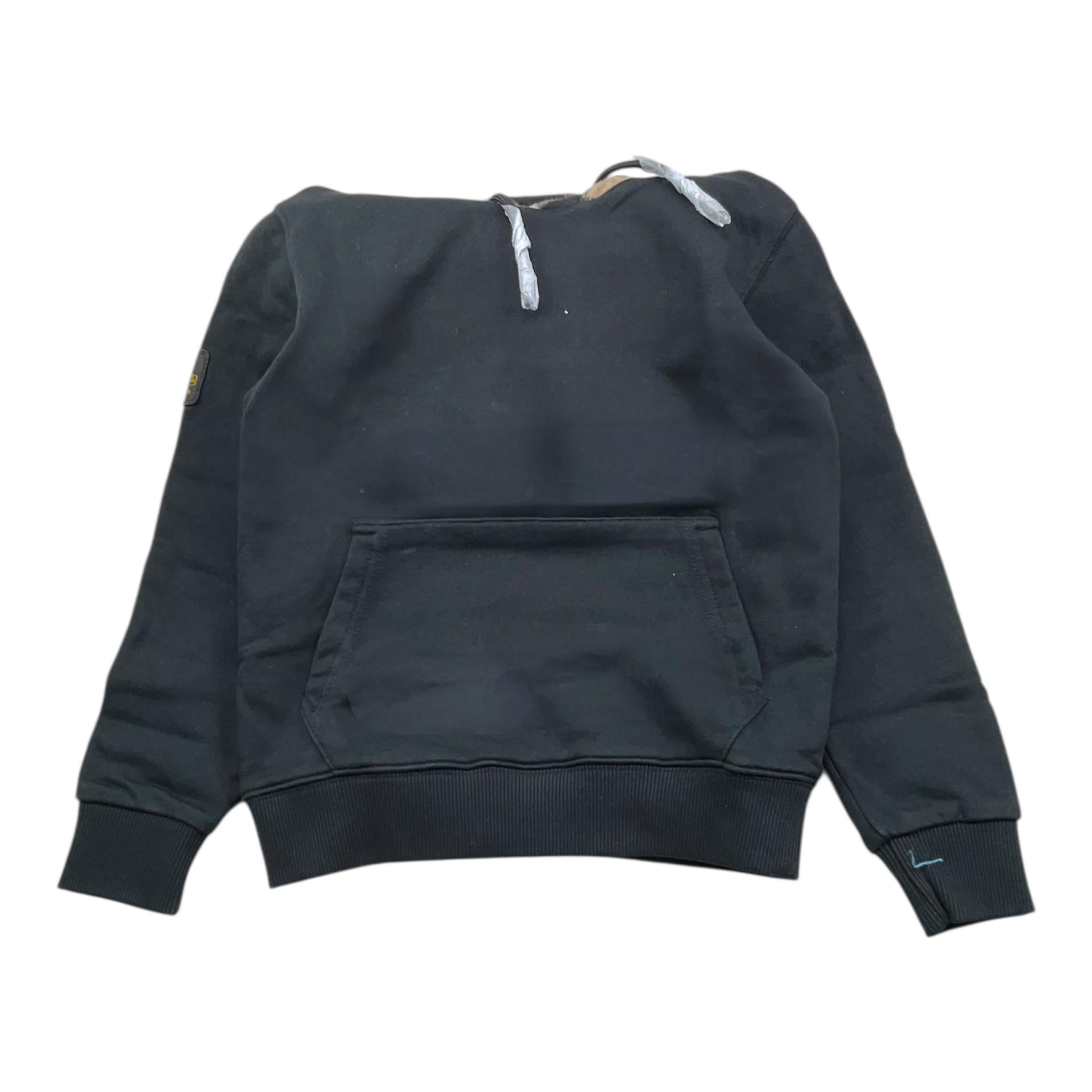 REFRIGIWEAR felpa tinta unita con cappuccio in contrasto Nero per Bambino RW352 NERO REFRIGIWEAR