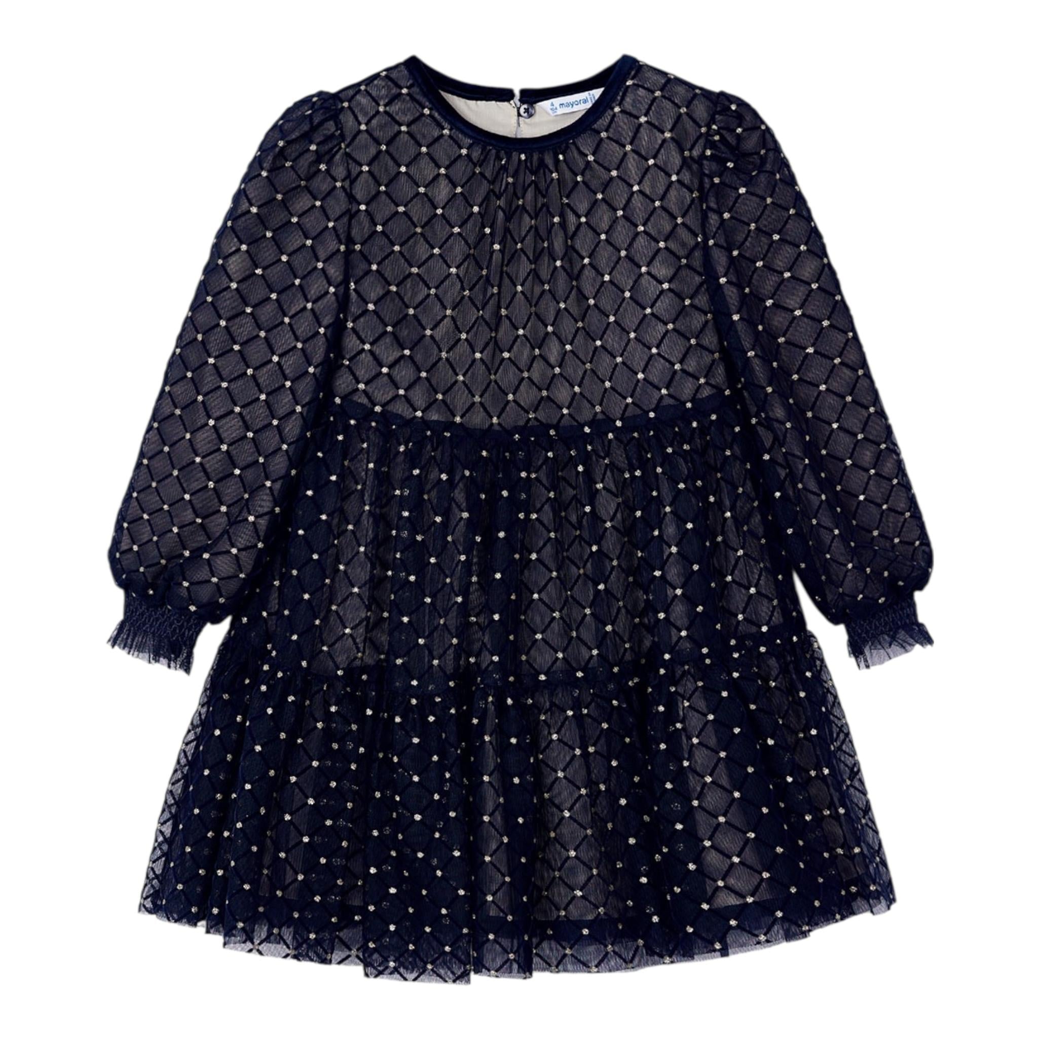 MAYORAL abito manica lunga tinta unita Blu per Bambina 4910 BLU MAYORAL