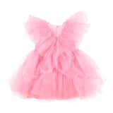 ELISABETTA FRANCHI abito tinta unita in tulle Rosa per Bambina EFAB472 ROSA ELISABETTA FRANCHI