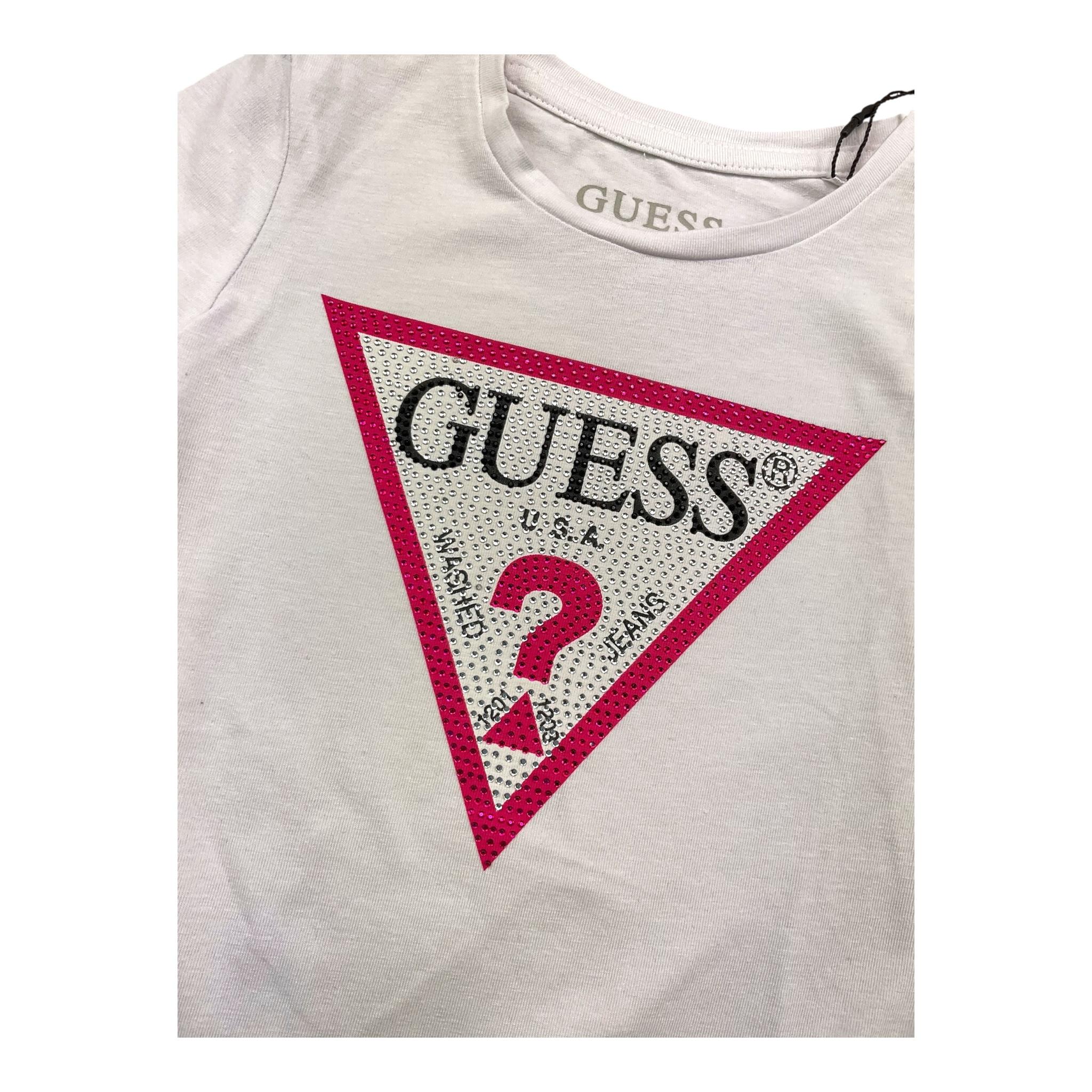 GUESS shirt girocollo tinta unita con stampa Bianco per Bambina J2YI50K6YW1 BIANCO GUESS