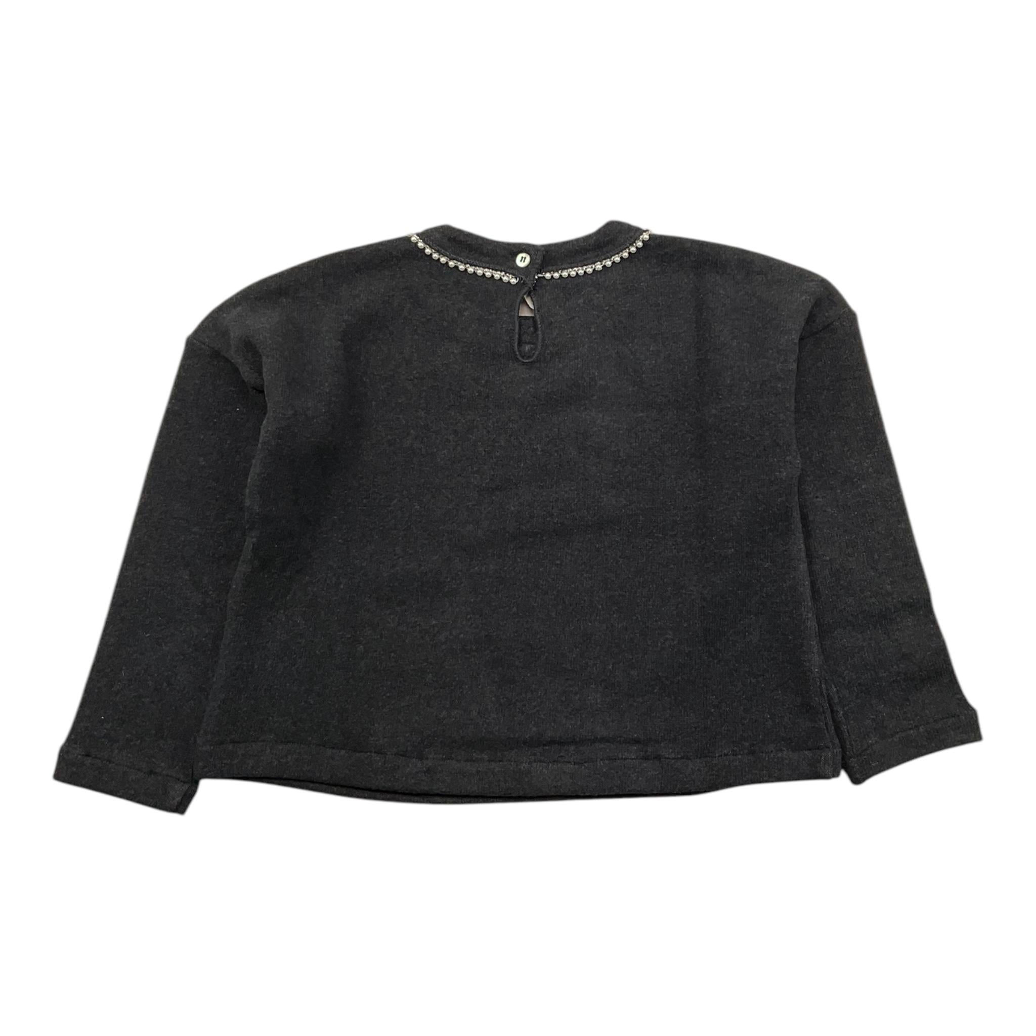 ZHOE & TOBIAH maglia tinta unita con applicazioni Grigio per Bambina KTT20 GRIGIO ZHOE & TOBIAH