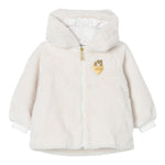 MOSCHINO giubbino tinta unita in pelliccia con zip e cappuccio Bianco per Bambino MDS02J BIANCO MOSCHINO