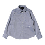 EMPORIO ARMANI camicia tinta unita con microfantasia Azzurro per Bambino 33L4CJD AZZURRO EMPORIO ARMANI