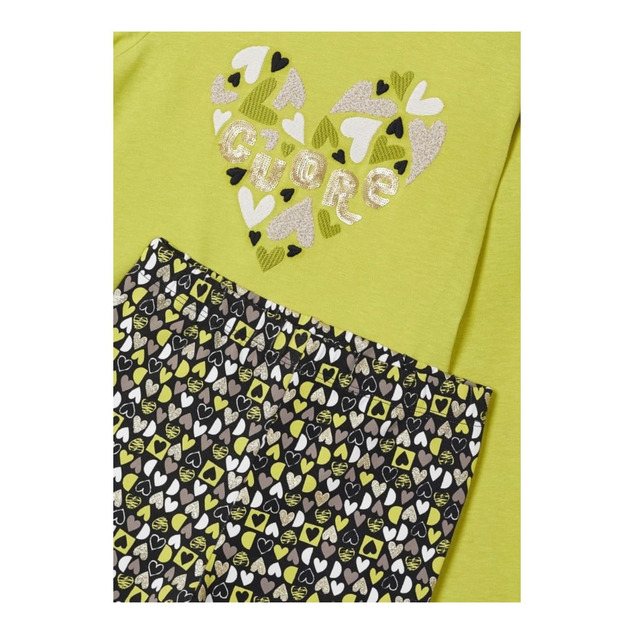 MAYORAL completo 2 pezzi shirt-leggins fantasia floreale Verde per Neonata 4713XN VERDE MAYORAL