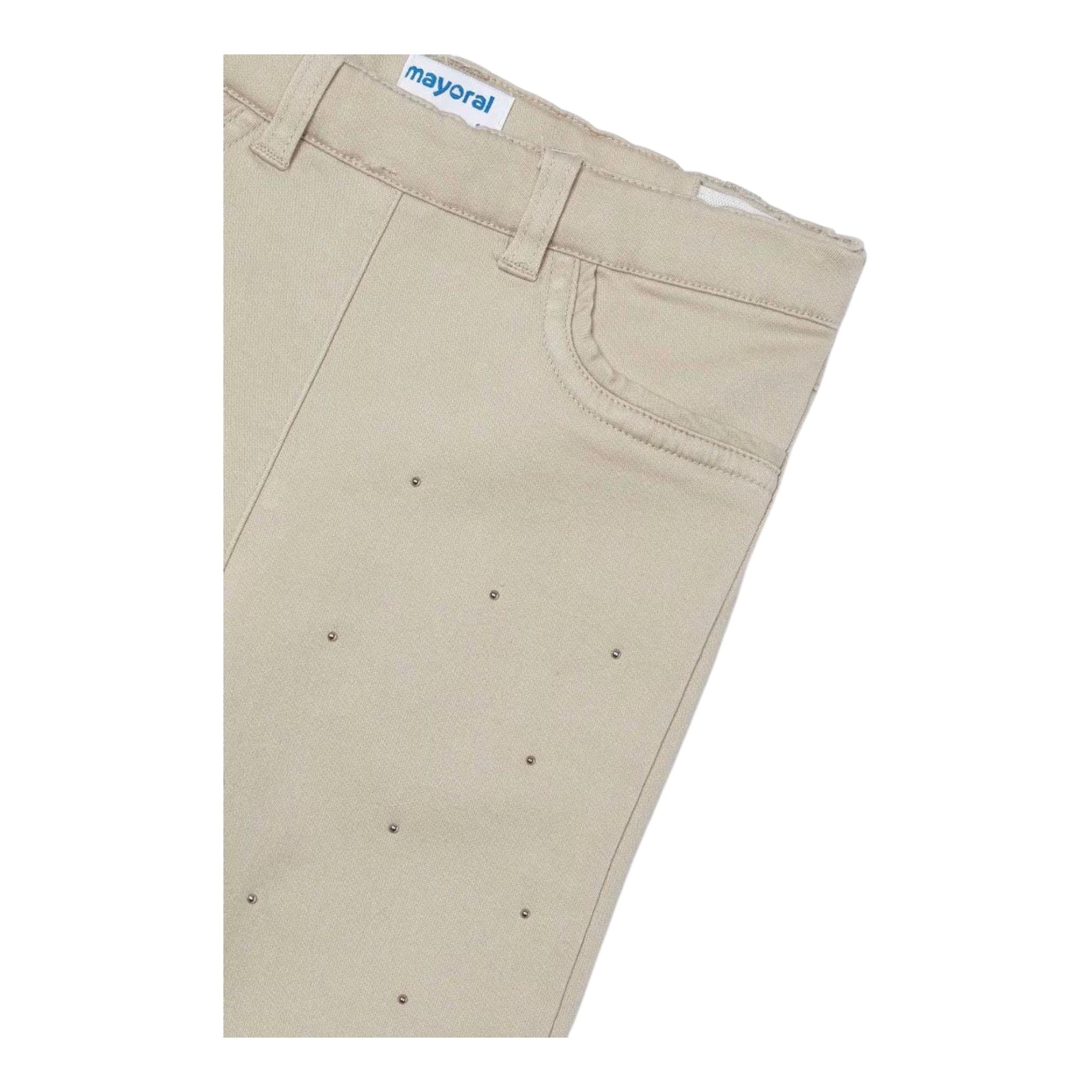MAYORAL pantalone tinta unita con brillantini Beige per Bambina 4546 BEIGE MAYORAL