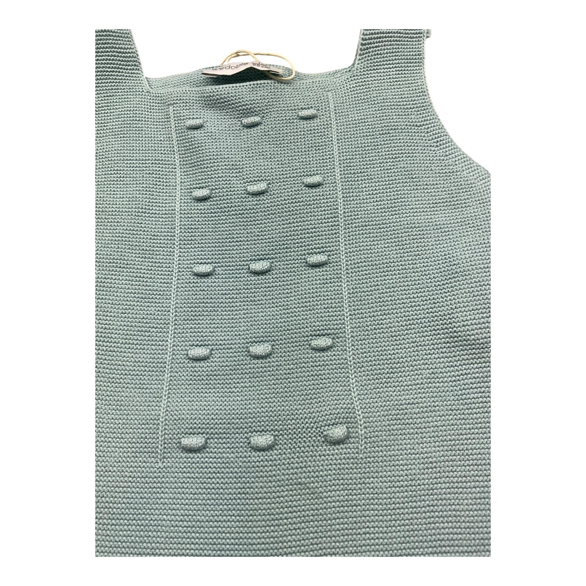 WEDOBLE salopette tinta unita con ricami Azzurro per Neonato V2202310A AZZURRO WEDOBLE