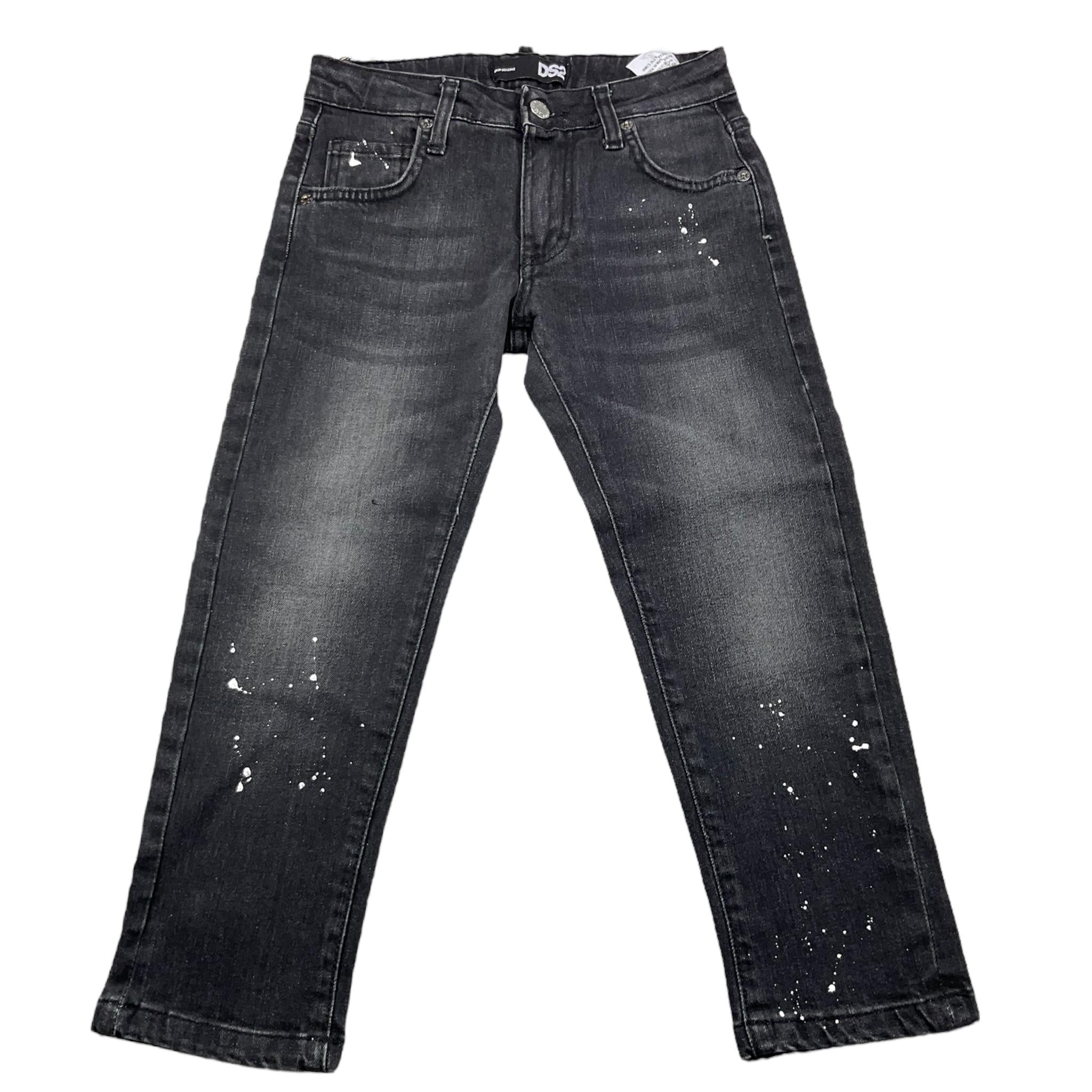 DROPSEASON2 jeans tinta unita con girovita regolabile Nero per Bambino FW242K08 NERO DROPSEASON2