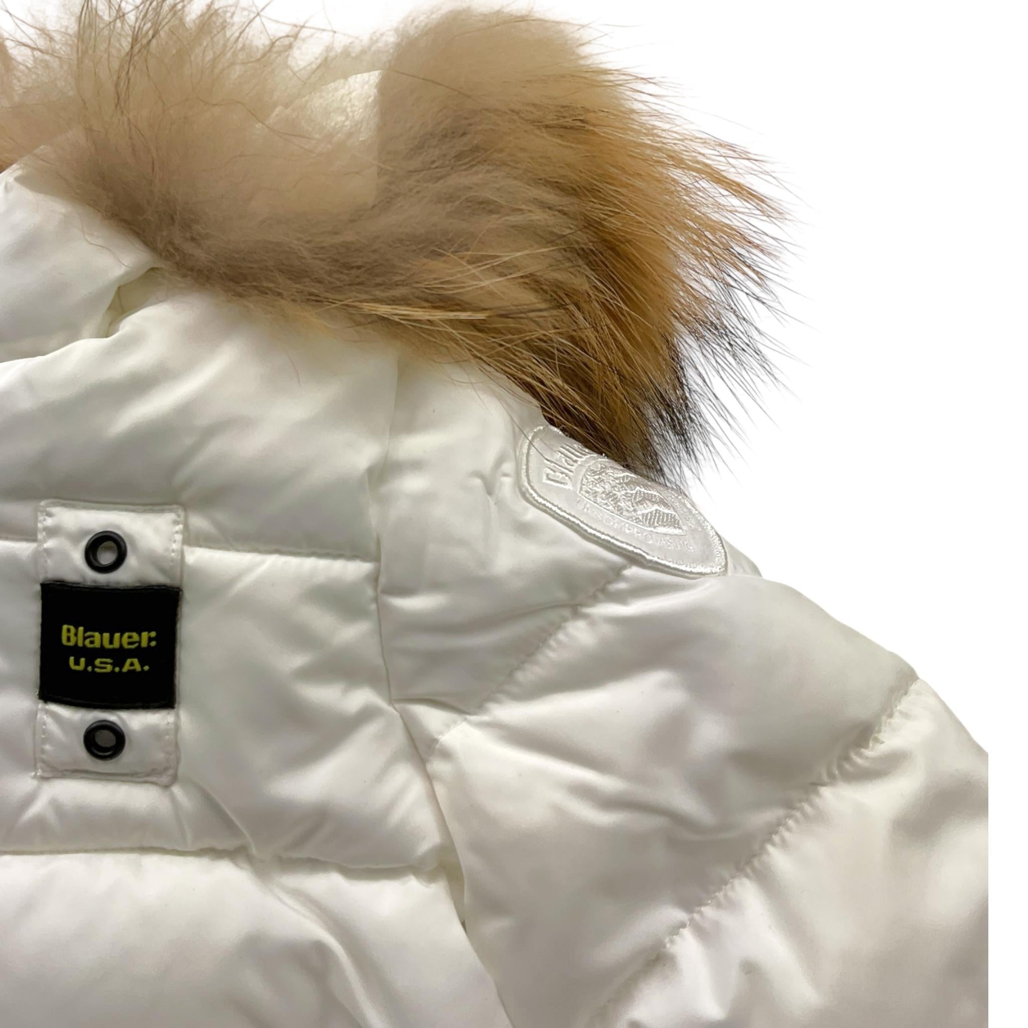 BLAUER giubbino tinta unita con zip e cappuccio Bianco per Neonata 24WBBXC02550XX BIANCO BLAUER