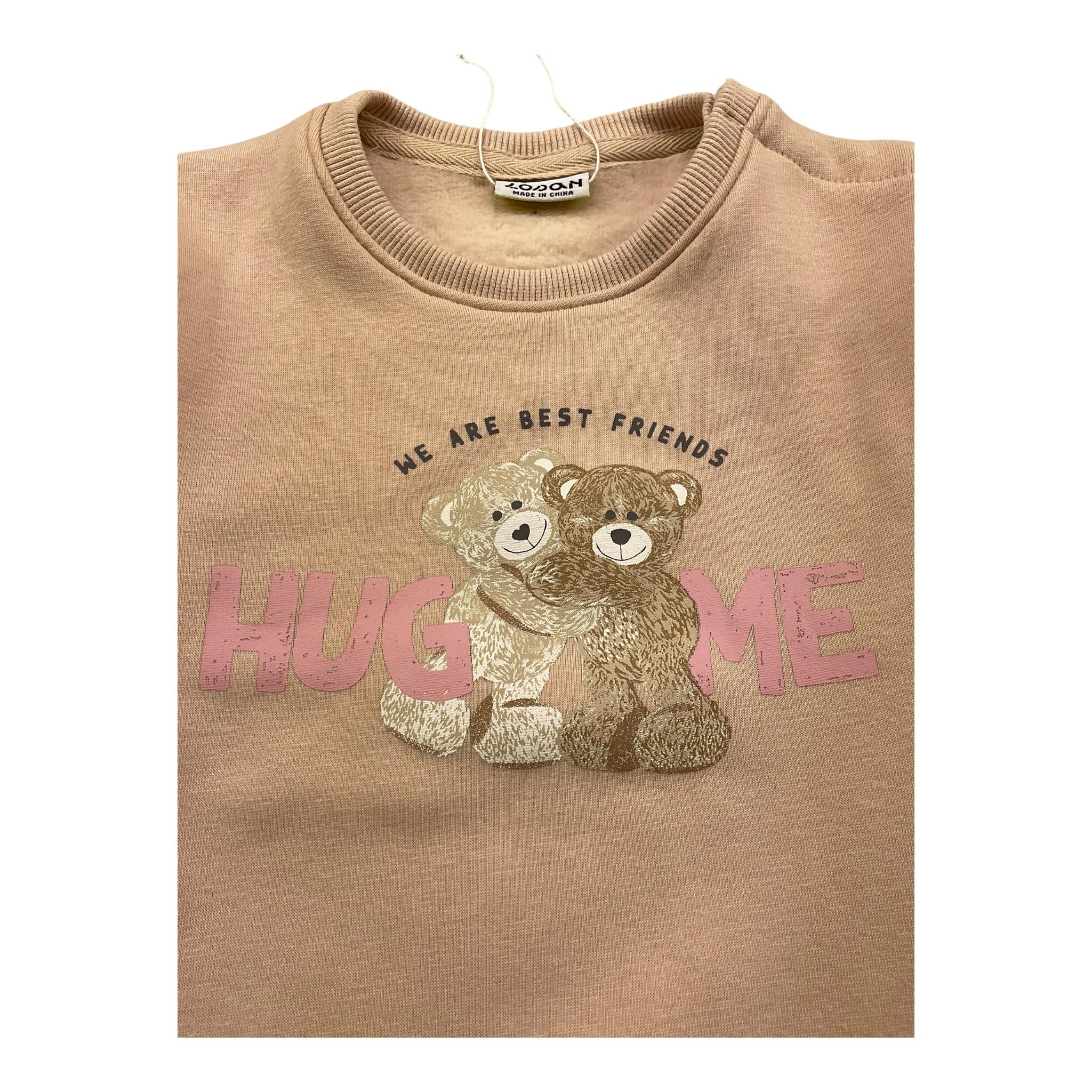 LOSAN felpa chiusa girocollo tinta unita Rosa per Bambina 51032434001012 ROSA LOSAN