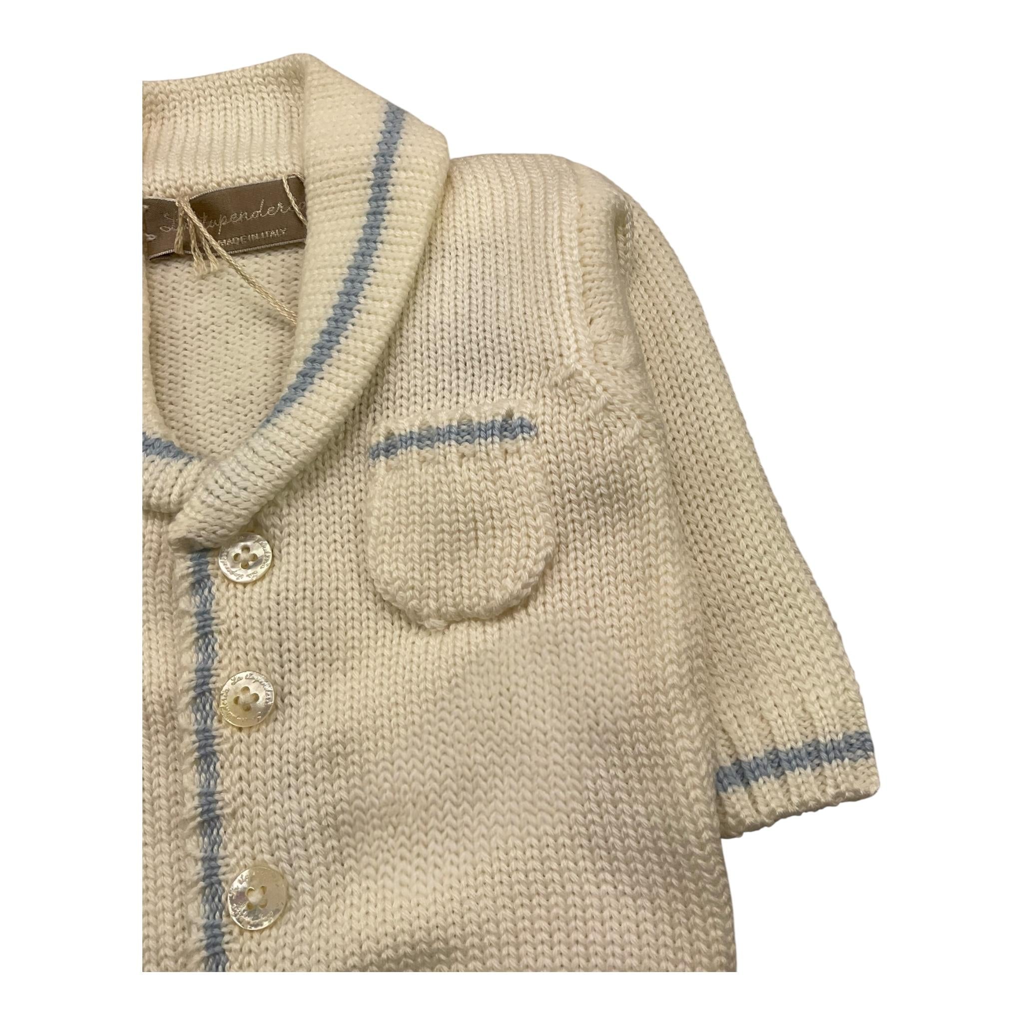 LA STUPENDERIA cardigan modello giacca tinta unita Panna per Neonato WCGH21 PANNA LA STUPENDERIA