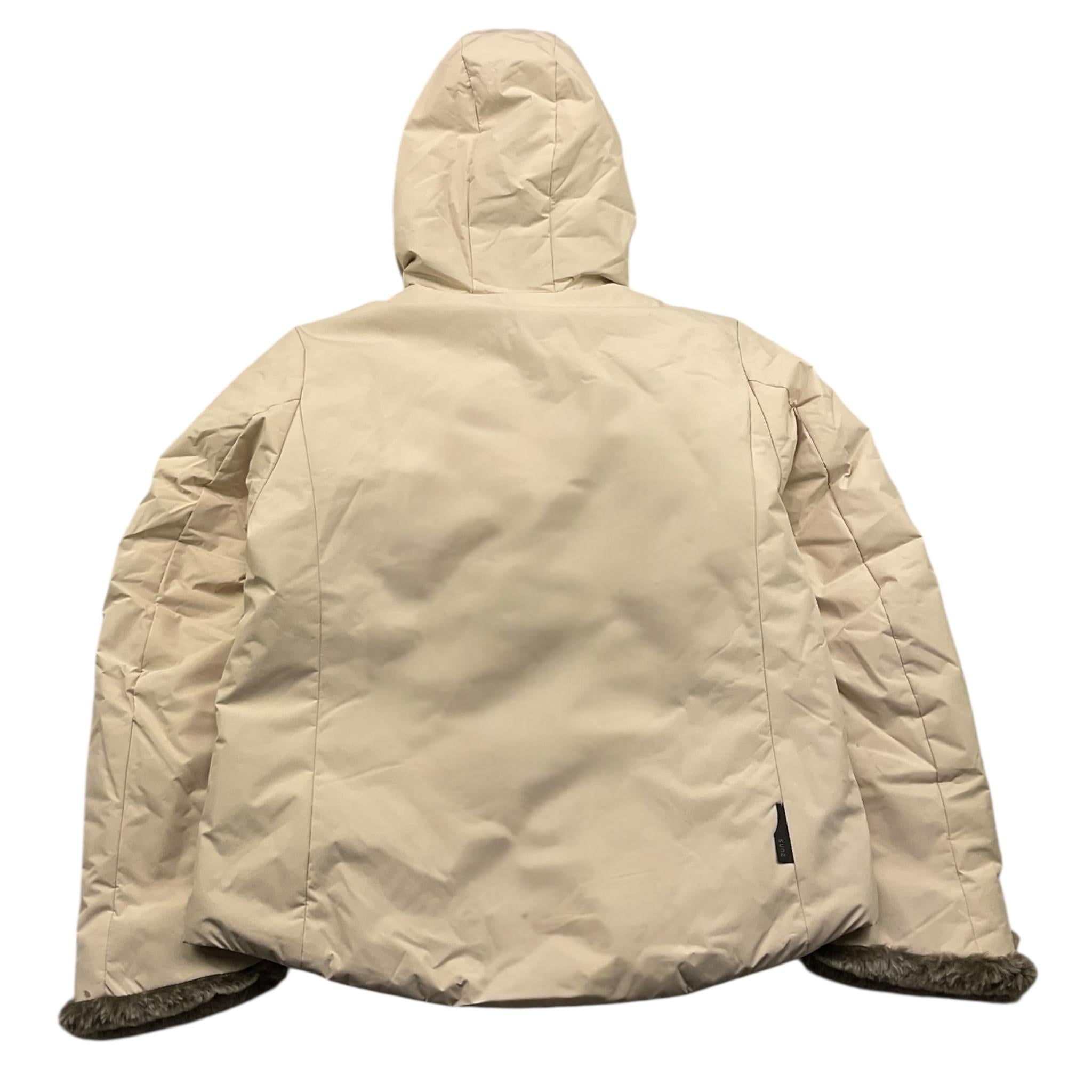 SUNS  giubbino tinta unita con cappuccio e pelliccia interna Beige per Bambina GBSS5354D BEIGE SUNS