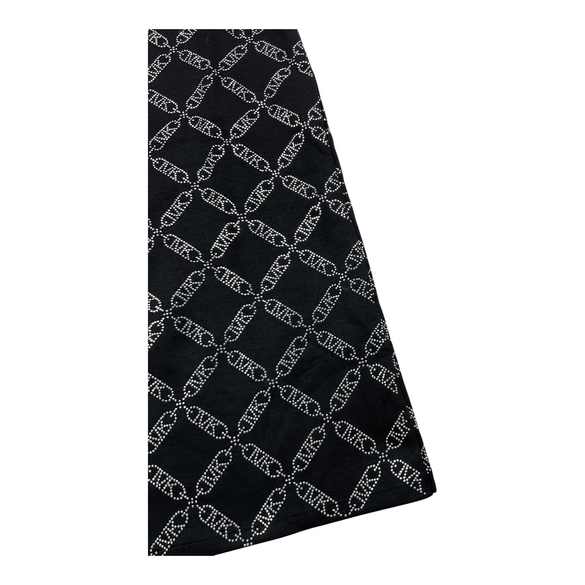 MICHAEL KORS abito mezza manica tinta unita con brillantini Nero per Bambina R30165 NERO MICHAEL KORS
