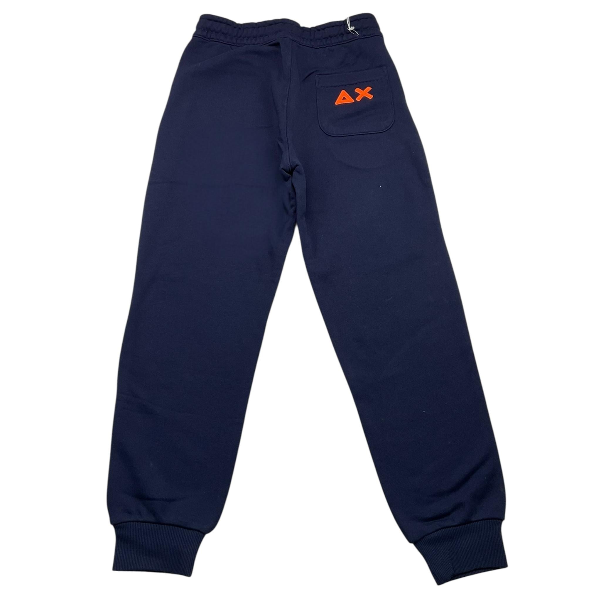 SUN68 pantalone tuta tinta unita con logo Blu per Bambino F44345X BLU SUN68