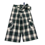 PICCOLA LUDO pantalone tricolore modello a palazzo con fantasia a quadri Verde per Bambina BS9WB004 VERDE PICCOLA LUDO