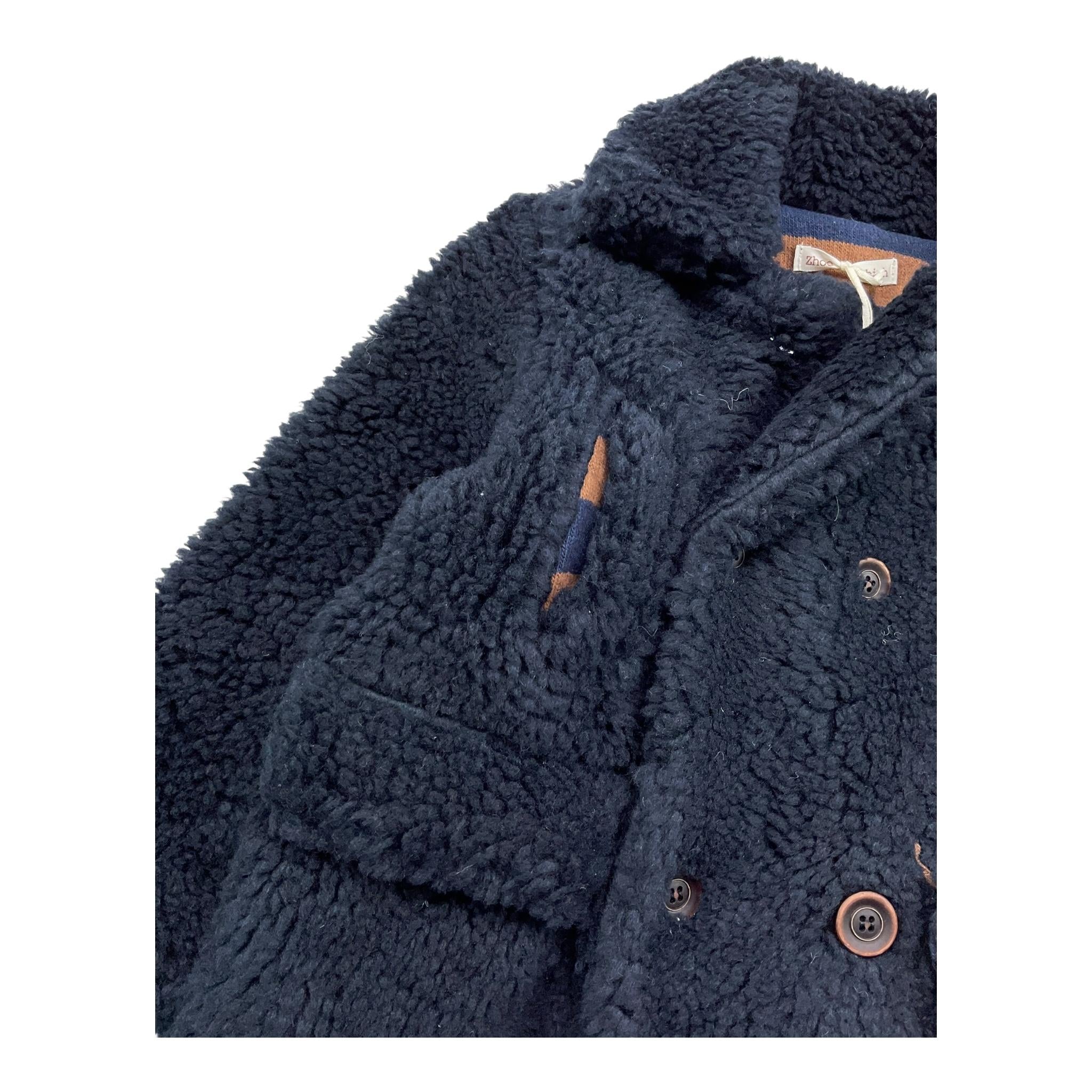 ZHOE & TOBIAH cappotto teddy tinta unita Blu per Neonato BEE9 BLU ZHOE & TOBIAH