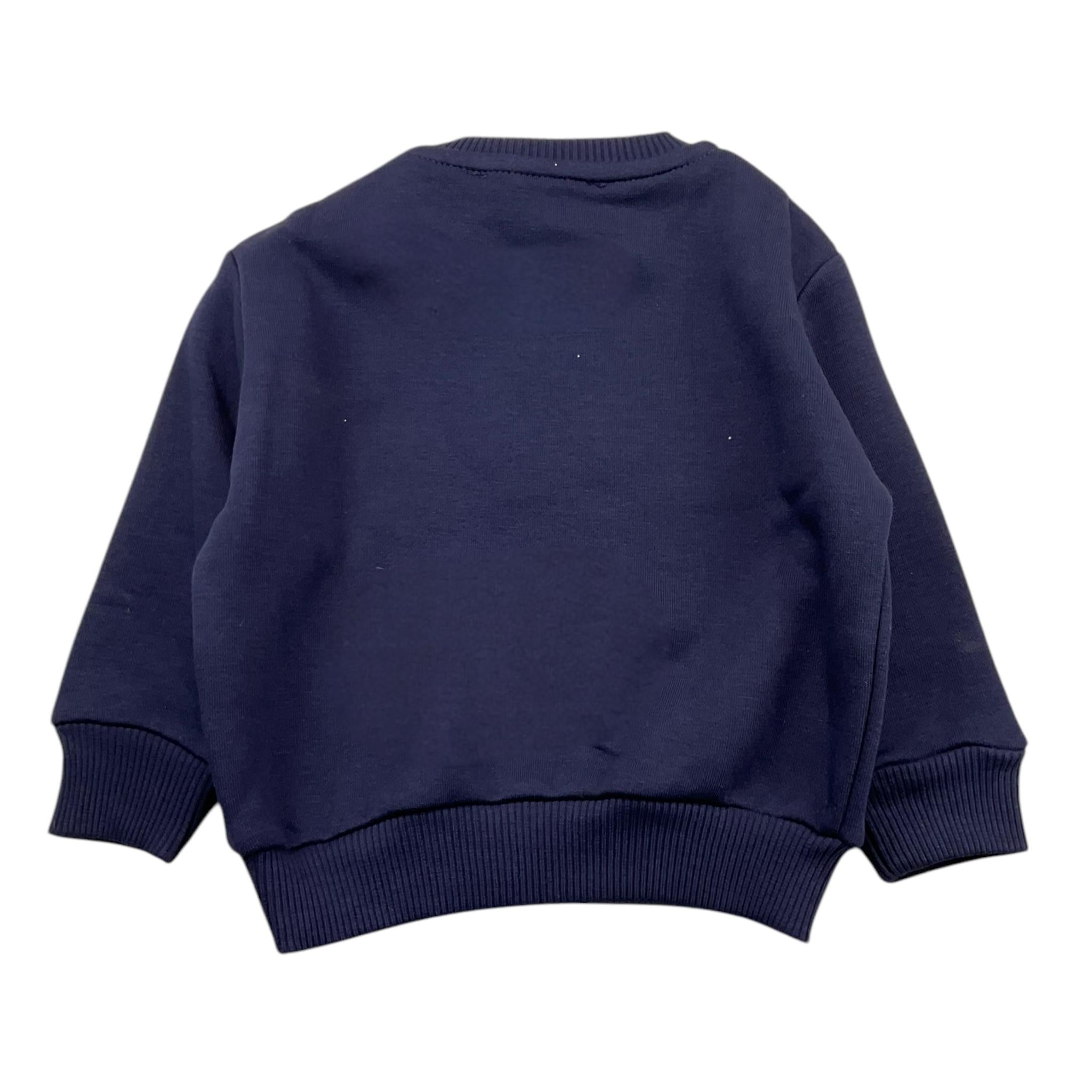 CESARE PACIOTTI felpa tinta unita girocollo con stampa Blu per Neonato MFP5352B BLU CESARE PACIOTTI