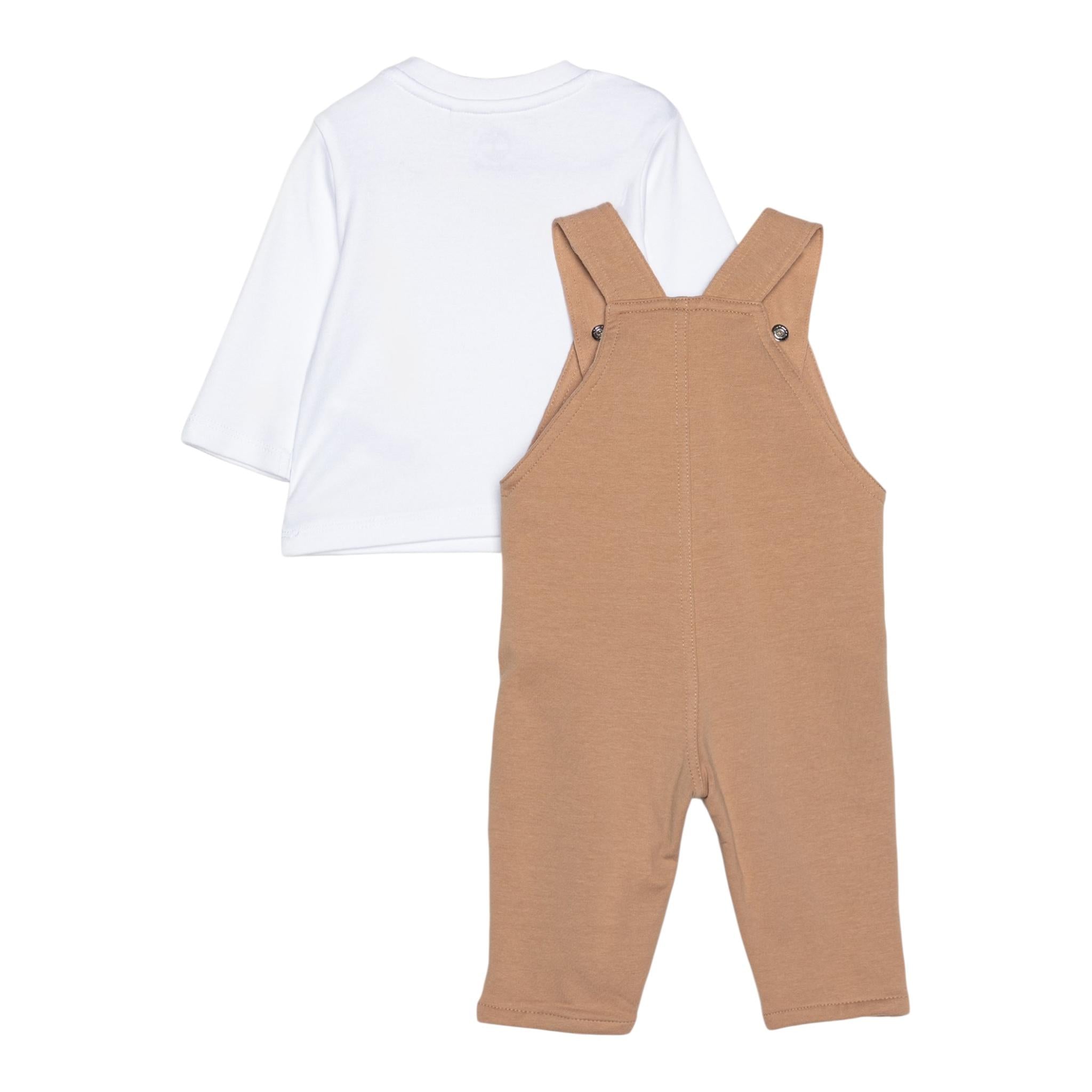 TIMBERLAND completo 2 pezzi shirt-salopette Beige per Neonato T60242 BEIGE TIMBERLAND