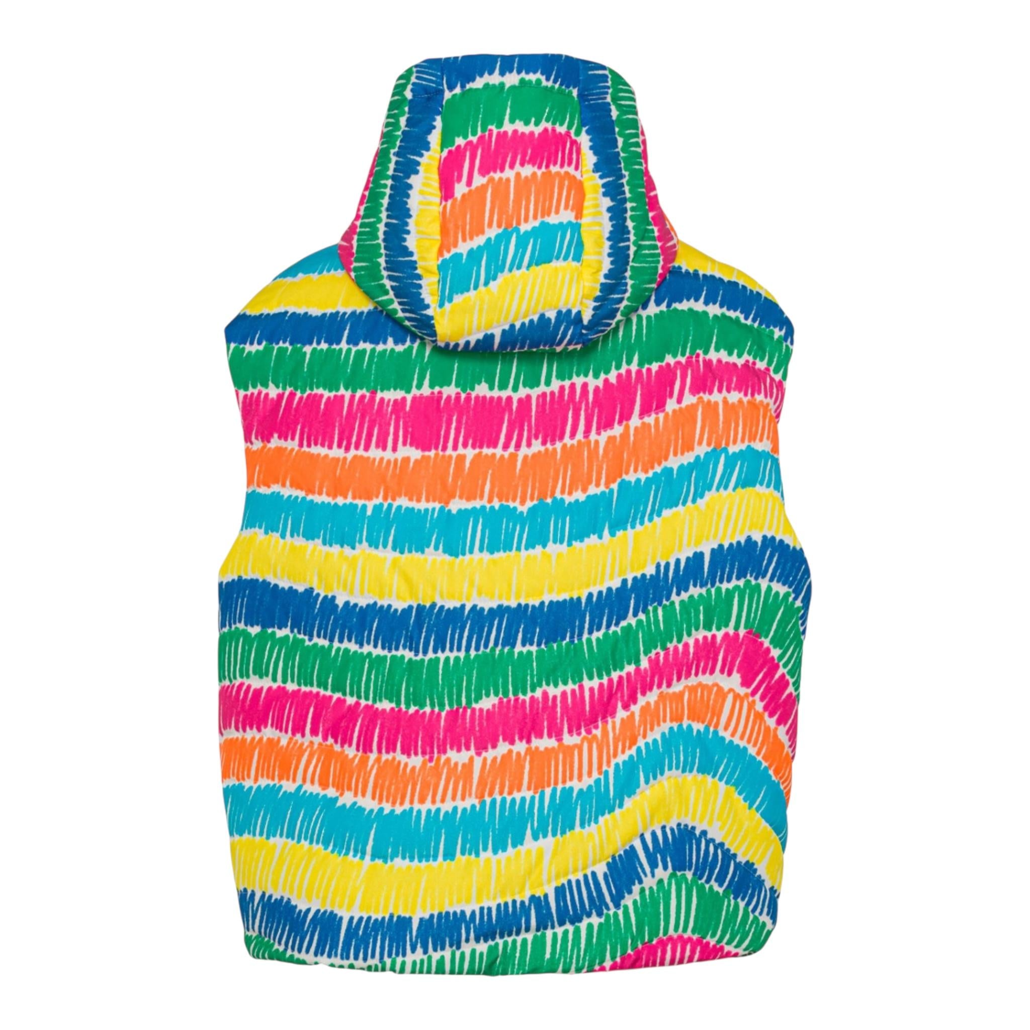 KHRISJOY giubbino tinta unita smanicato con zip e fantasia multicolor Bianco per Bambina KU2P32 BIANCO KHRISJOY