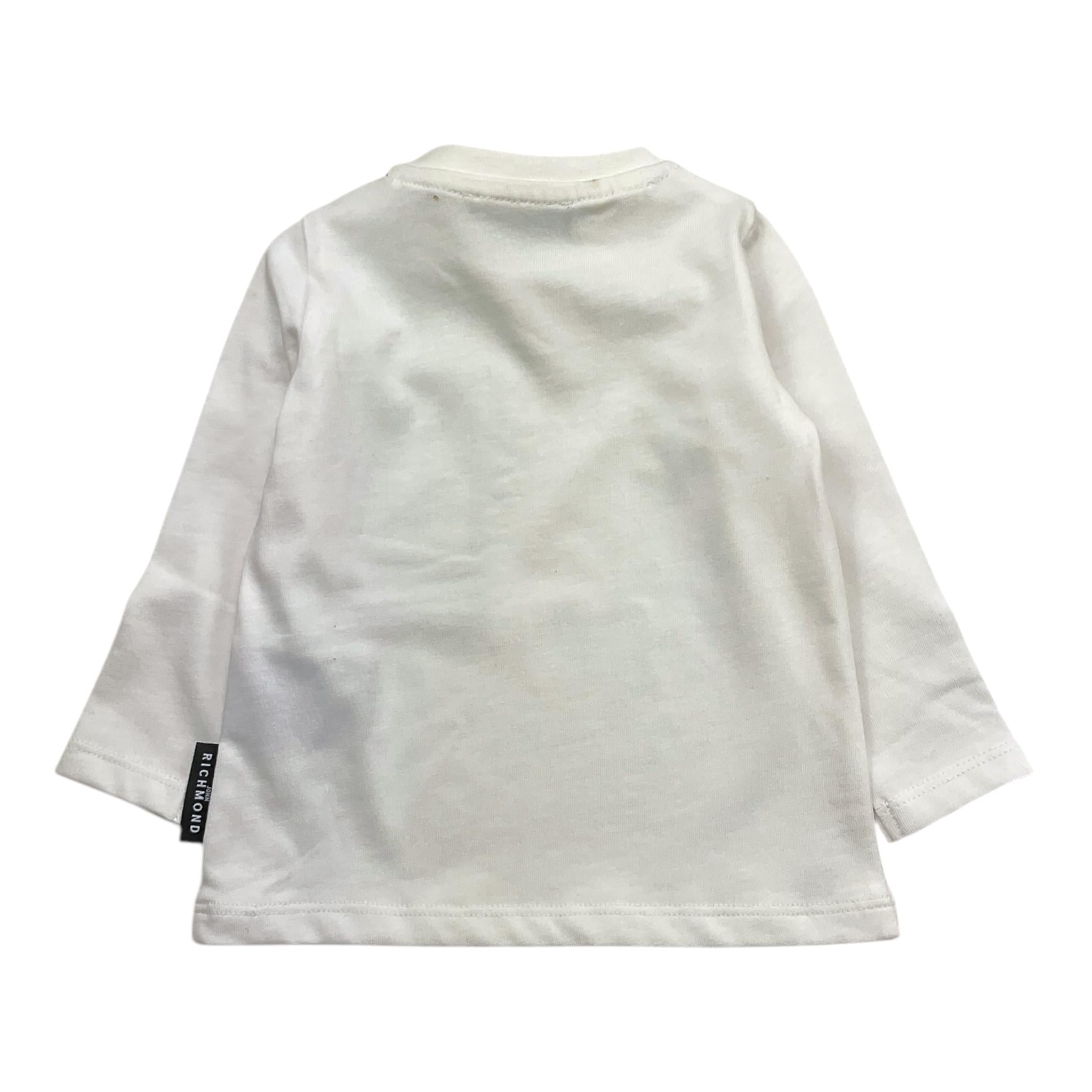 JOHN RICHMOND shirt tinta unita girocollo con stampa Bianco per Neonata RIA25024TS BIANCO JOHN RICHMOND