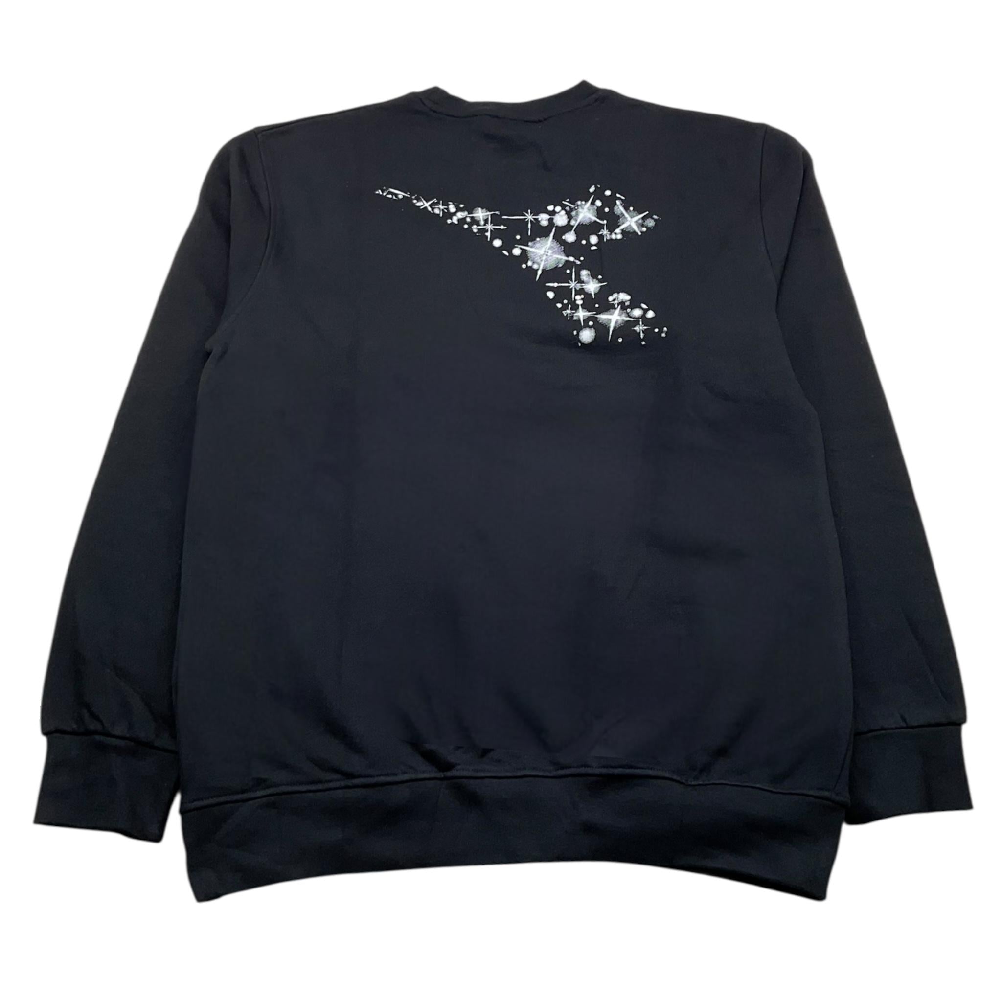 DIADORA felpa chiusa girocollo tinta unita con logo Nero per Bambina F4DIJGSW049X NERO DIADORA