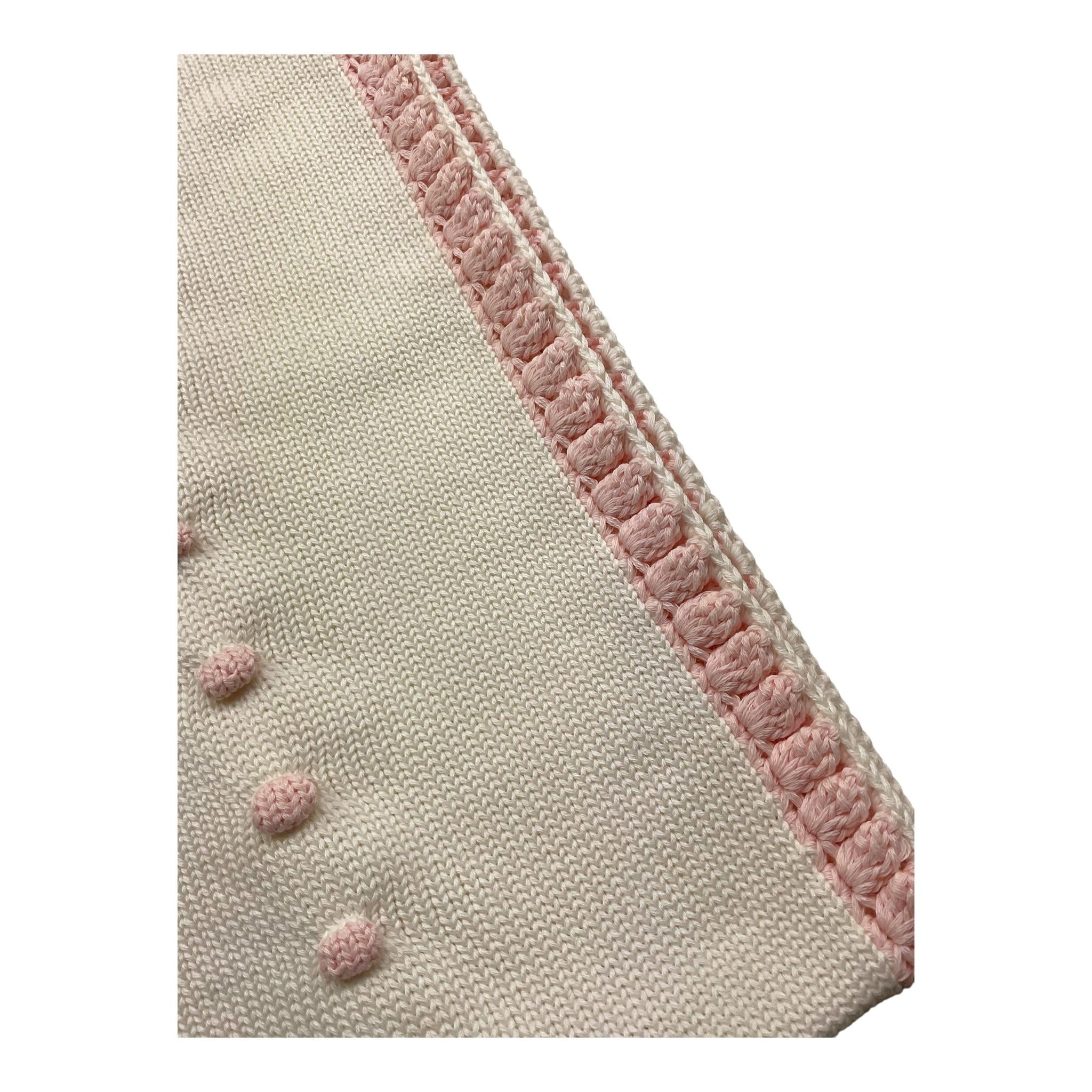 PICCOLA GIUGGIOLA coperta tinta unita con applicazioni in contrasto Bianco per Neonata MIRTOO BIANCO PICCOLA GIUGGIOLA