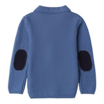 SARABANDA giacca in maglia tinta unita con toppe Blu per Bambino 0A104XX BLU SARABANDA