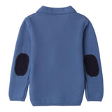 SARABANDA giacca in maglia tinta unita con toppe Blu per Bambino 0A104XX BLU SARABANDA