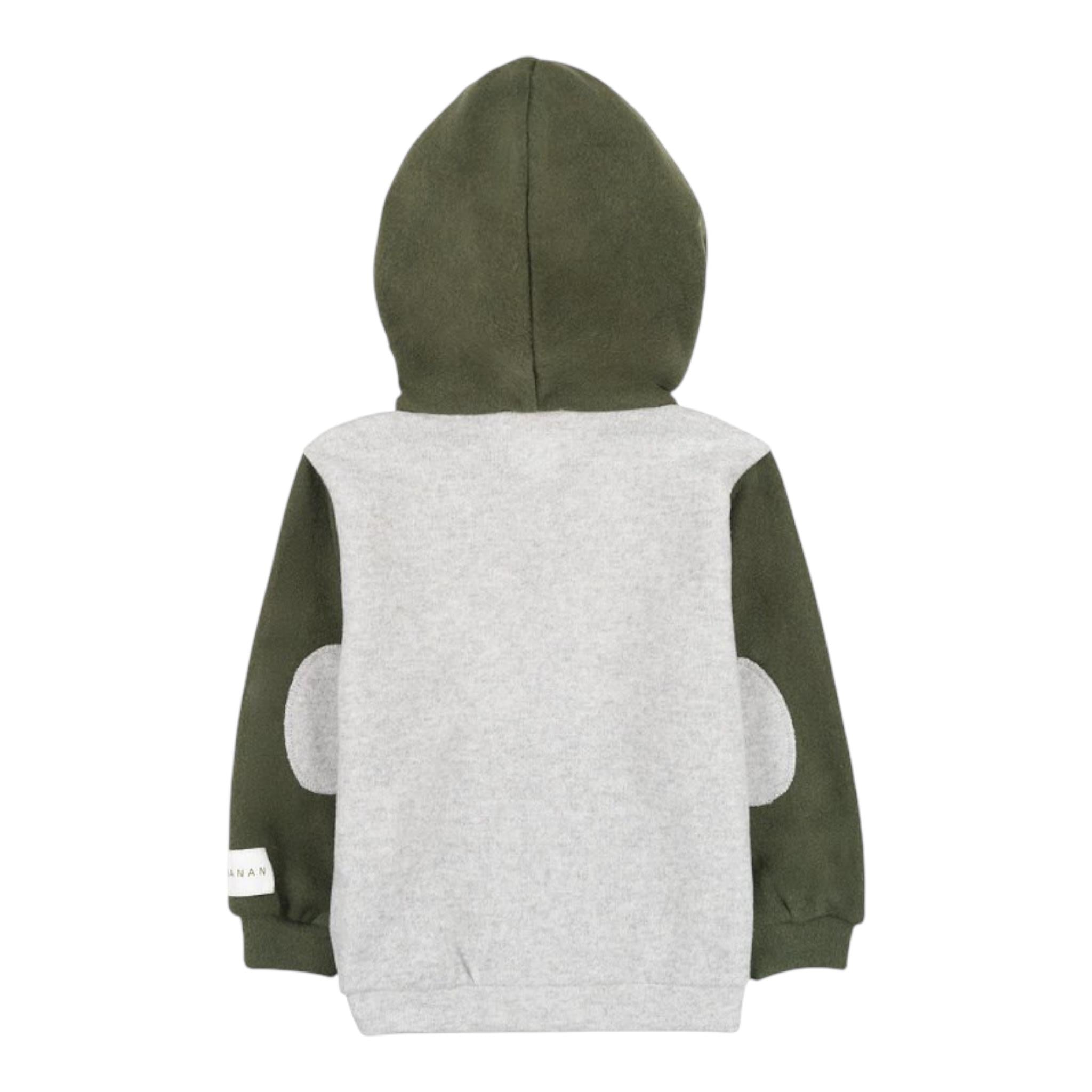 NANAN felpa cn zip e cappuccio con maniche in contrasto Grigio per Neonato I2428012V GRIGIO NANAN