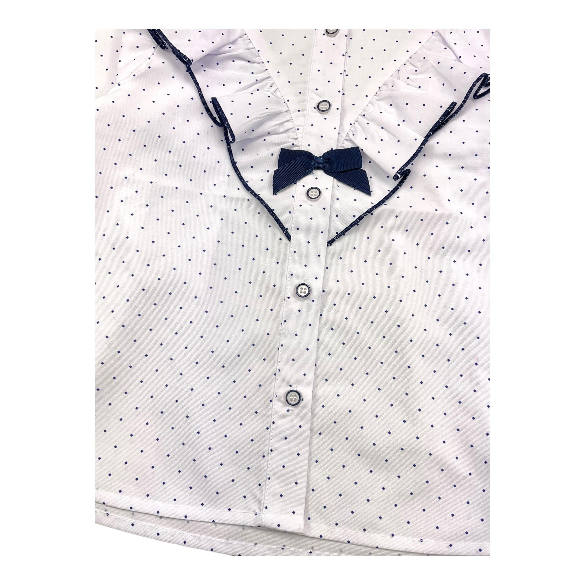 MIRANDA camicia manica lunga tinta unita microfantasia Bianco per Bambina 360250 BIANCO MIRANDA