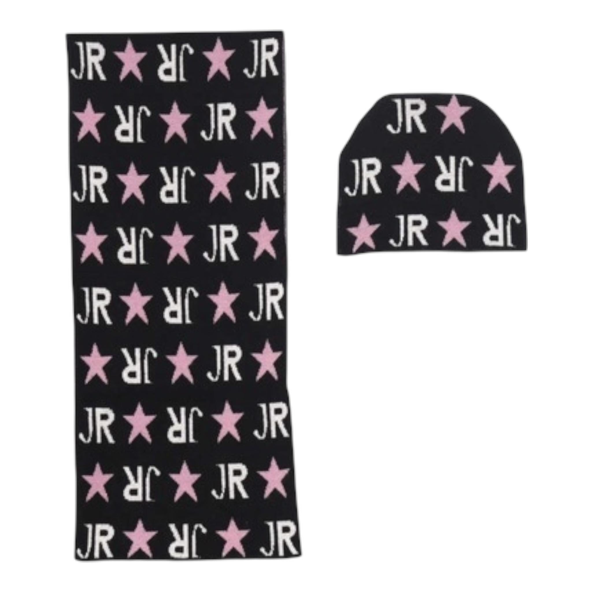 JOHN RICHMOND set sciarpa-cappello tinta unita logato Nero per Bambina RGA24022HSX NERO JOHN RICHMOND