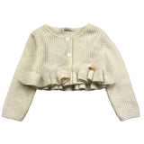 LE BEBE' coprispalle tinta unita cn tulle Panna per Neonata LBG6181 PANNA LE BEBE'