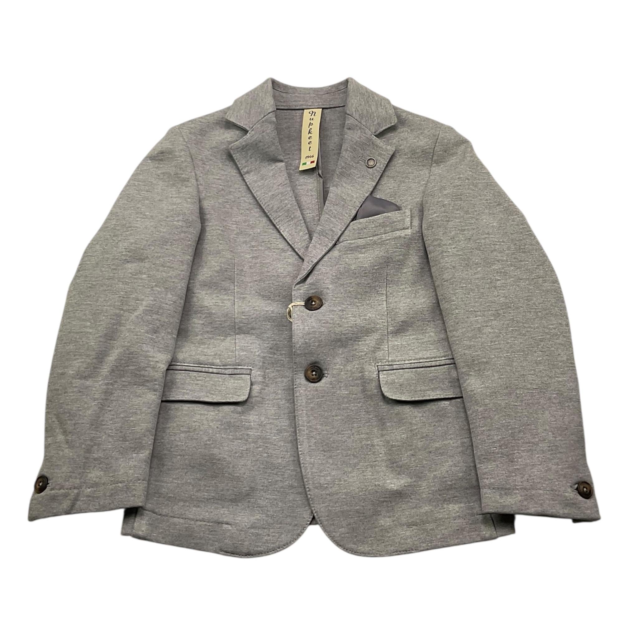 NUPKEET giacca tinta unita con bottoni in contrasto Grigio per Bambino 34NK560 GRIGIO NUPKEET