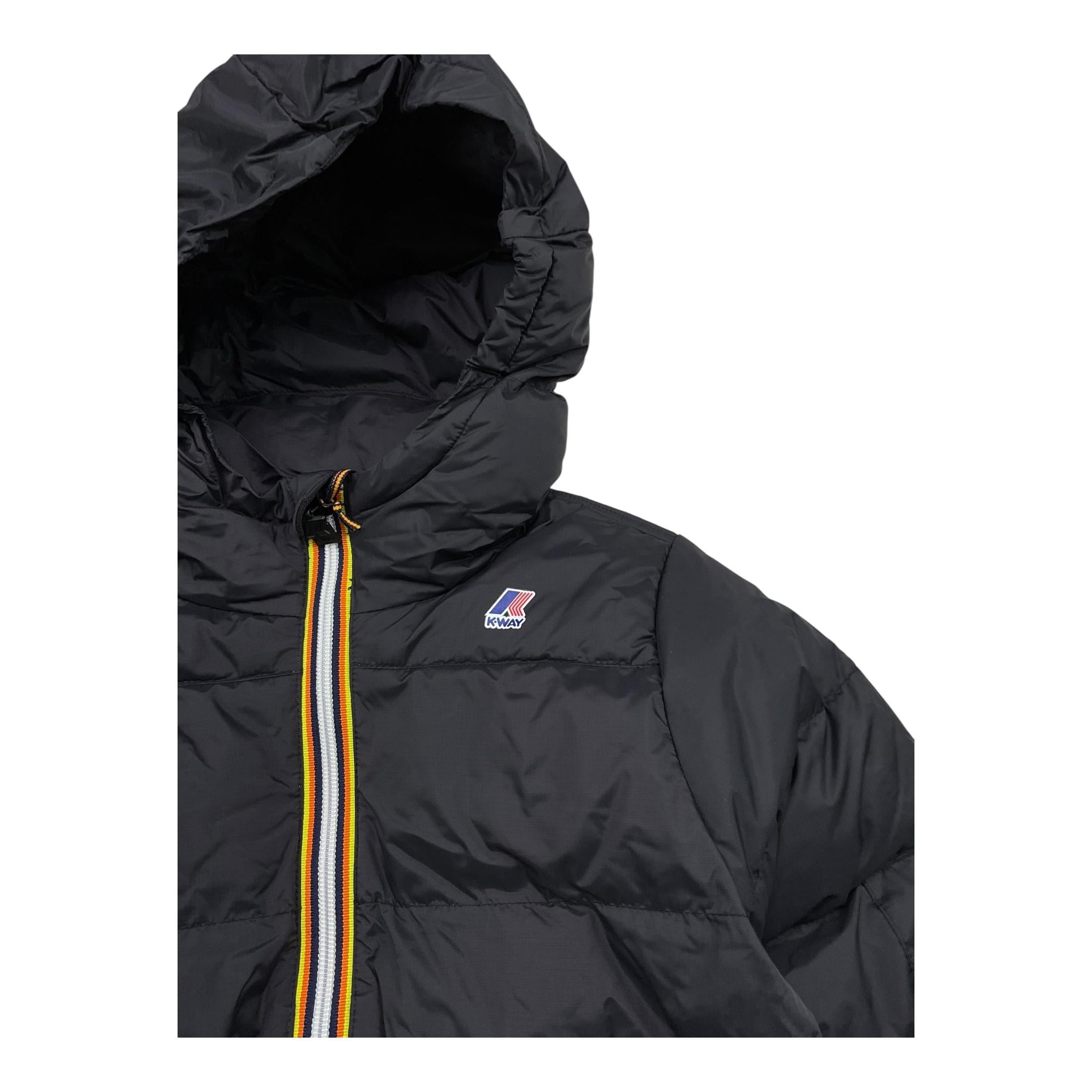 K-WAY giubbino tinta unita con zip e cappuccio Nero per Bambino K6117YWWWX NERO K-WAY