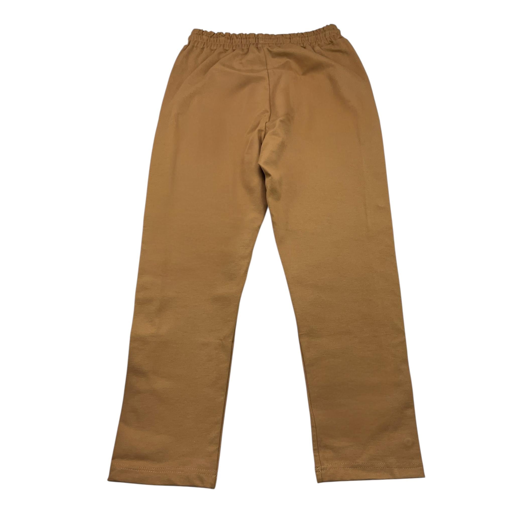 NEVER TOO pantalone tinta unita con elastico in vita Cammello per Bambino NT2106R CAMMELLO NEVER TOO