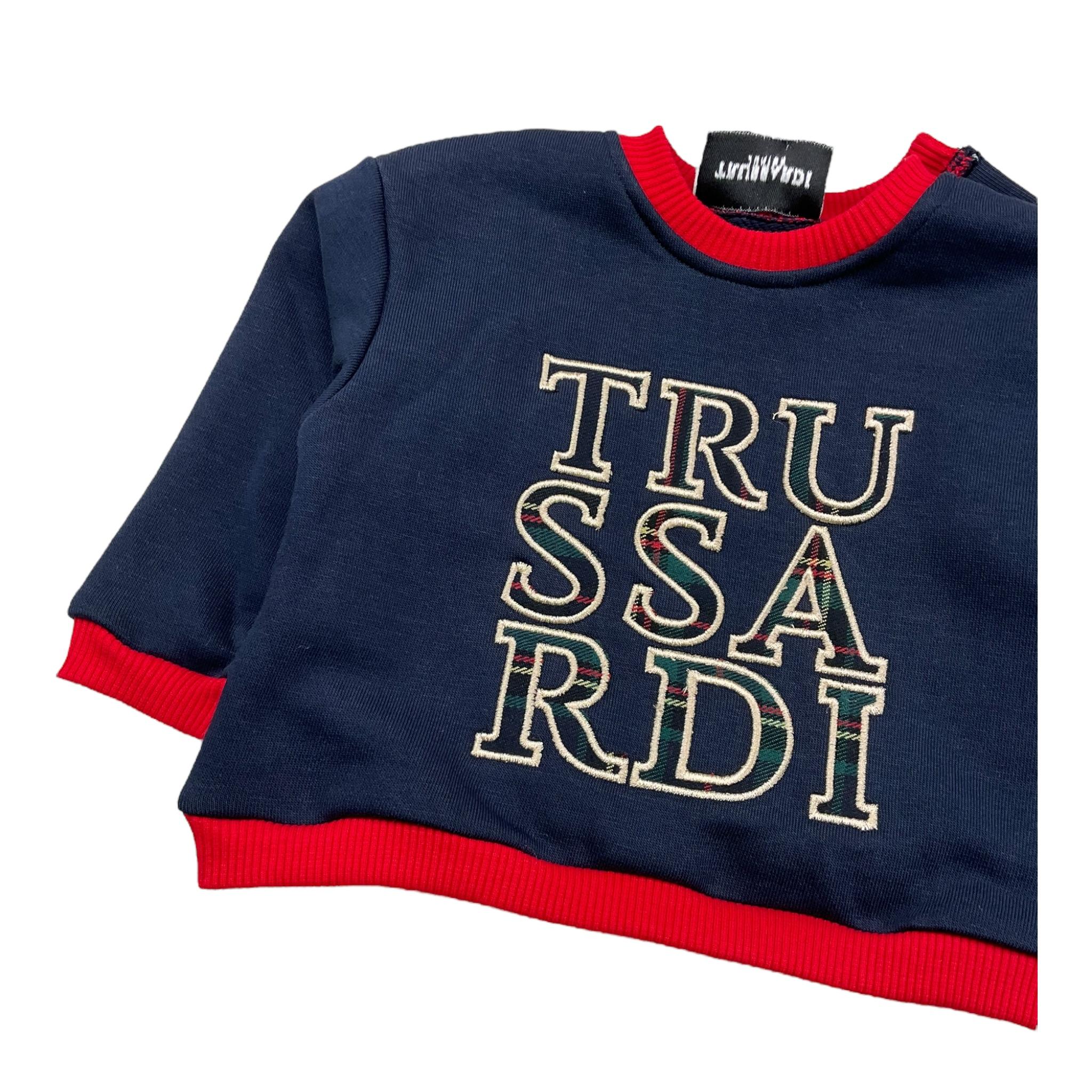 TRUSSARDI felpa chiusa girocollo tinta unita Blu per Neonato TIA25207 BLU TRUSSARDI