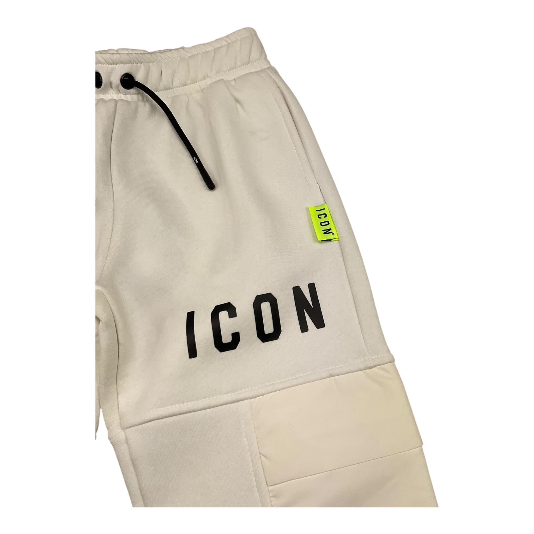 ICON pantalone tuta tinta unita con logo Bianco per Bambino IBSP00360X BIANCO ICON