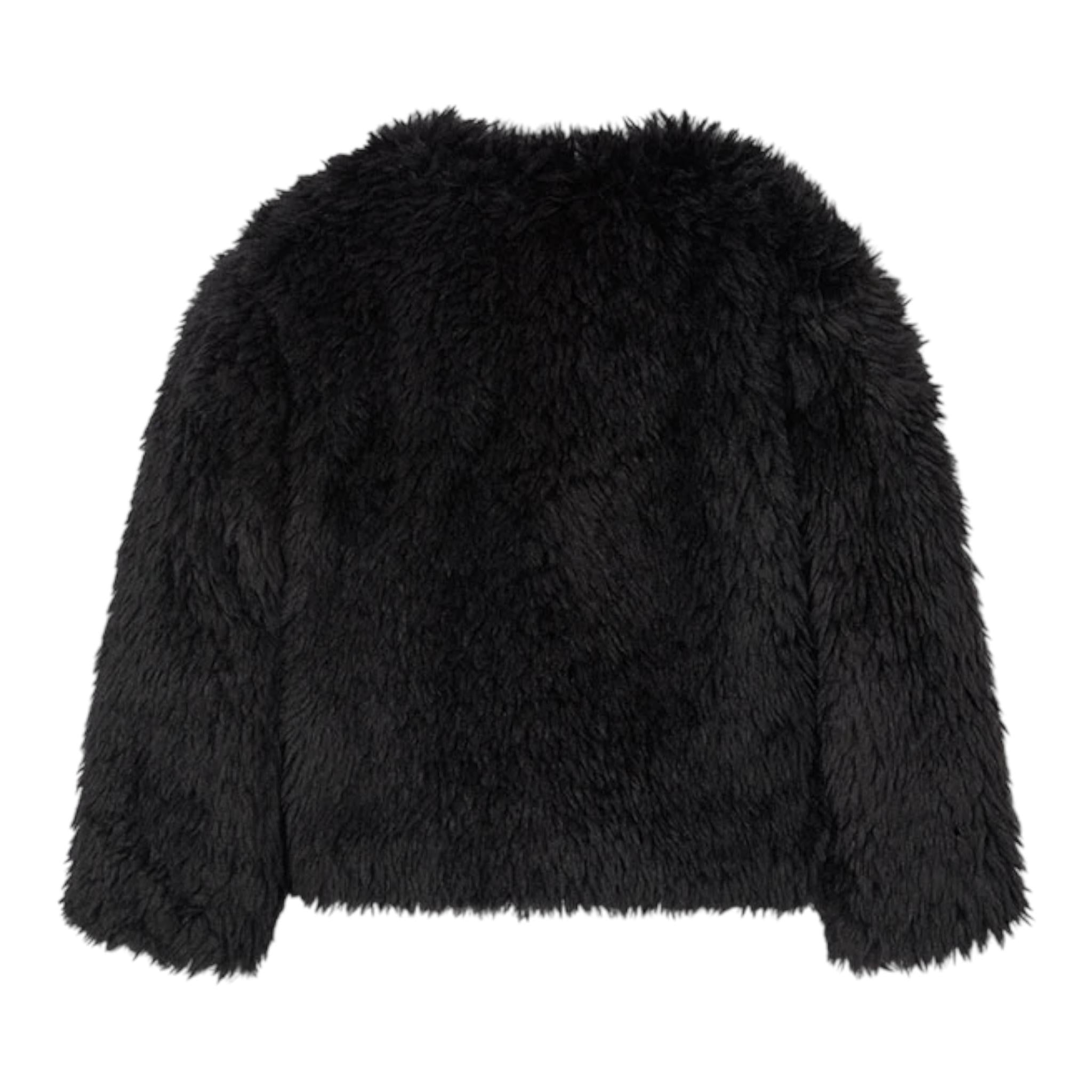 BOBOLI pelliccia tinta unita con bottoni Nero per Bambina 45154 NERO BOBOLI