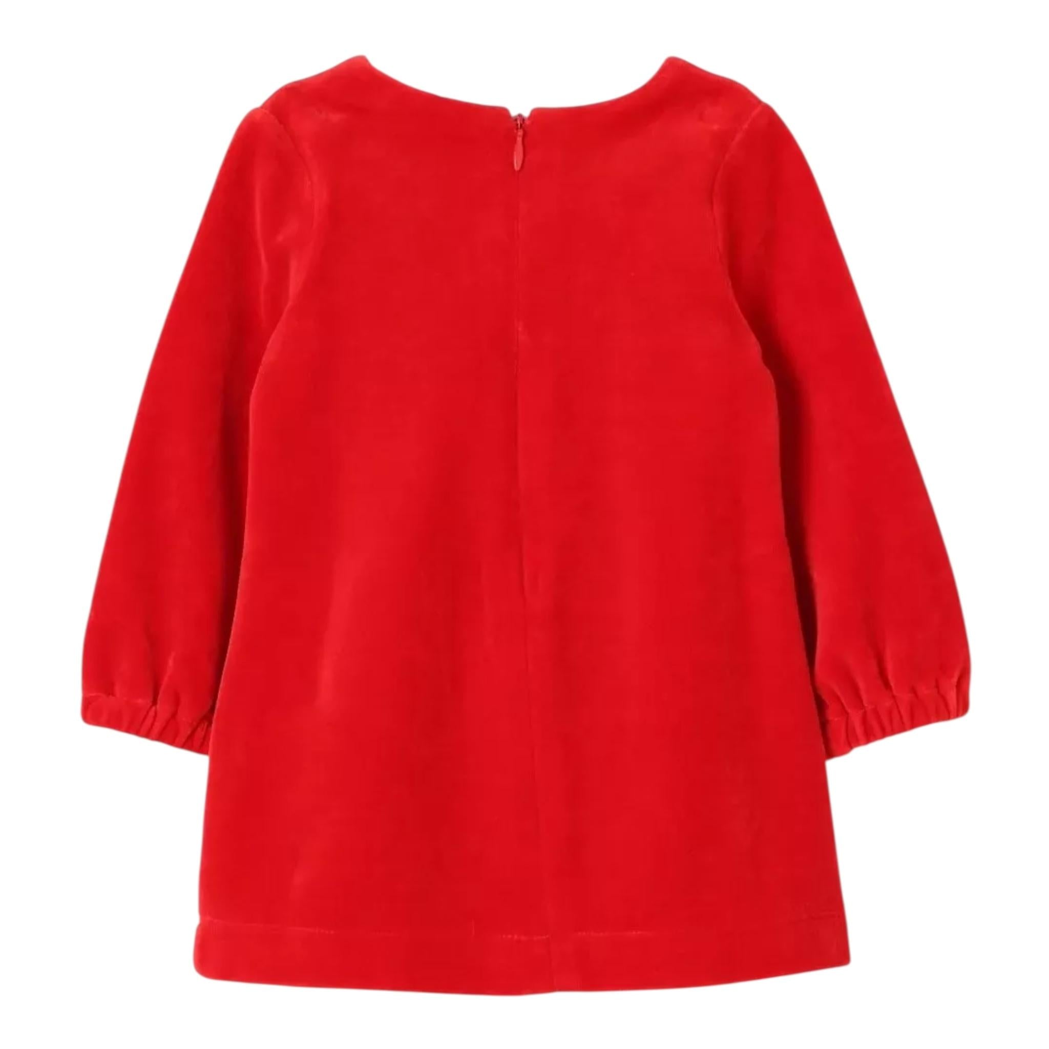 MOSCHINO abito manica lunga in ciniglia tinta unita Rosso per Bambina MDV0BJJ ROSSO MOSCHINO