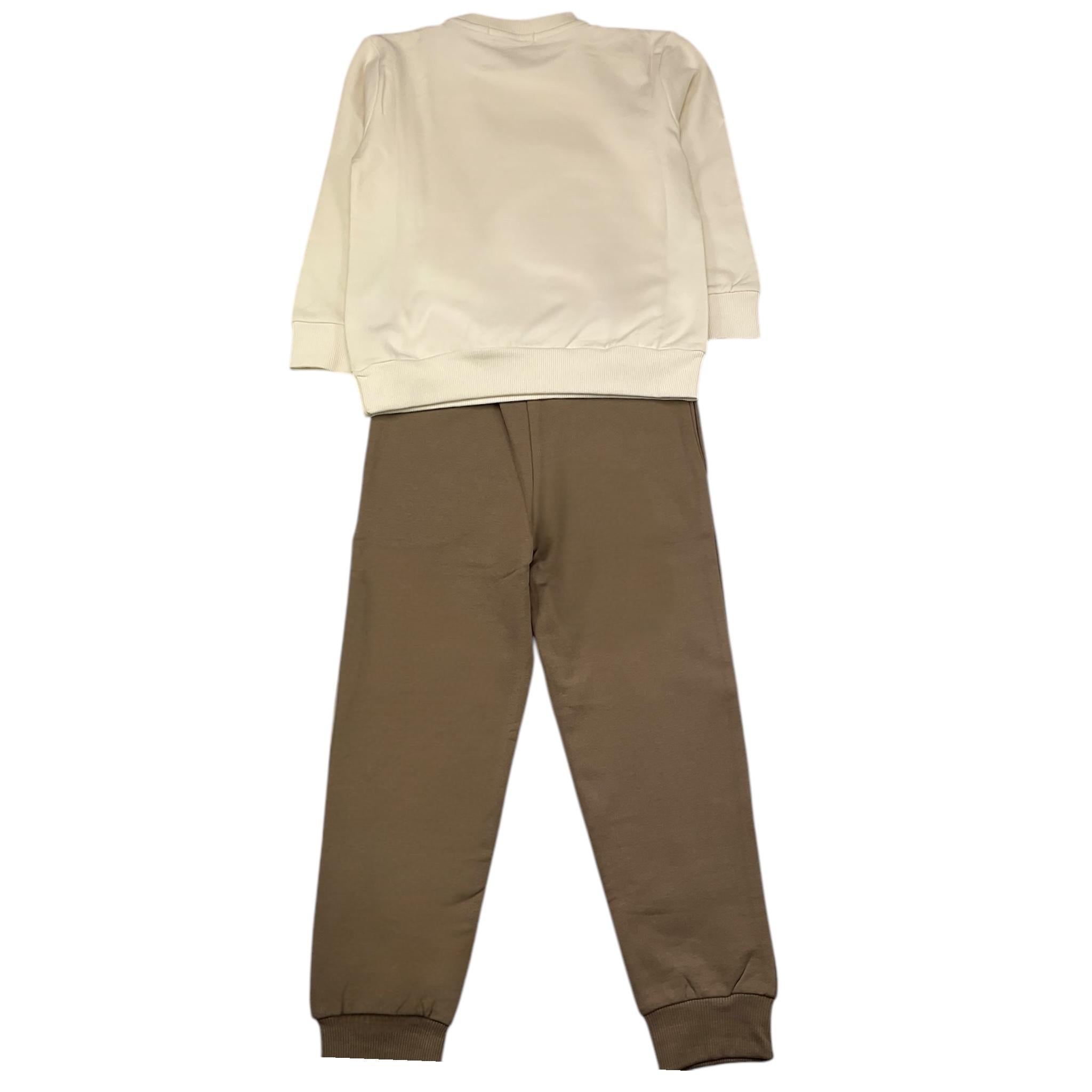 CESARE PACIOTTI completo 2pz felpa-pantalone bicolore Bianco/beige per Bambino COMP5322B BIANCO/BEIGE CESARE PACIOTTI