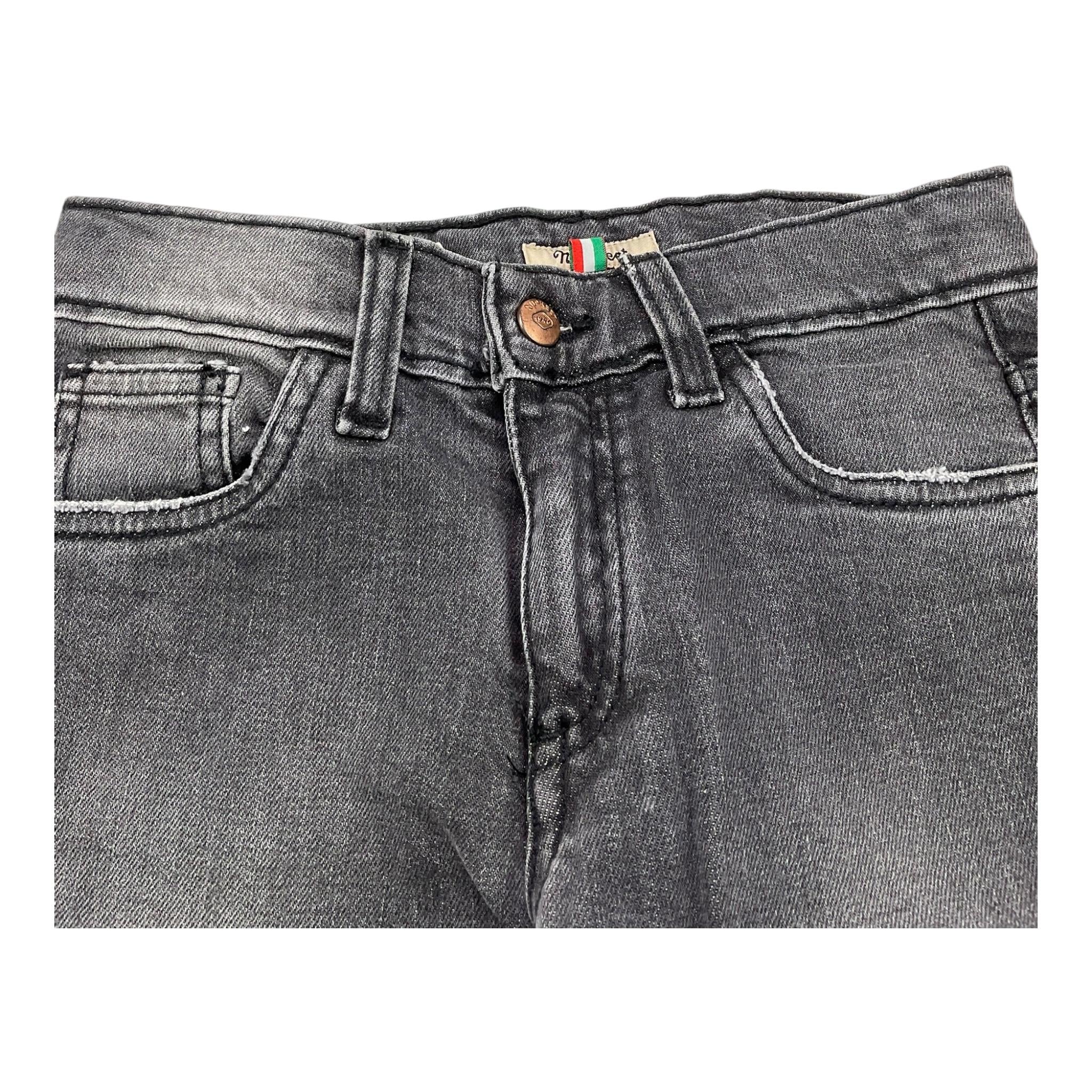 NUPKEET jeans tinta unita con girovita regolabile Nero per Bambino 04NK814 NERO NUPKEET