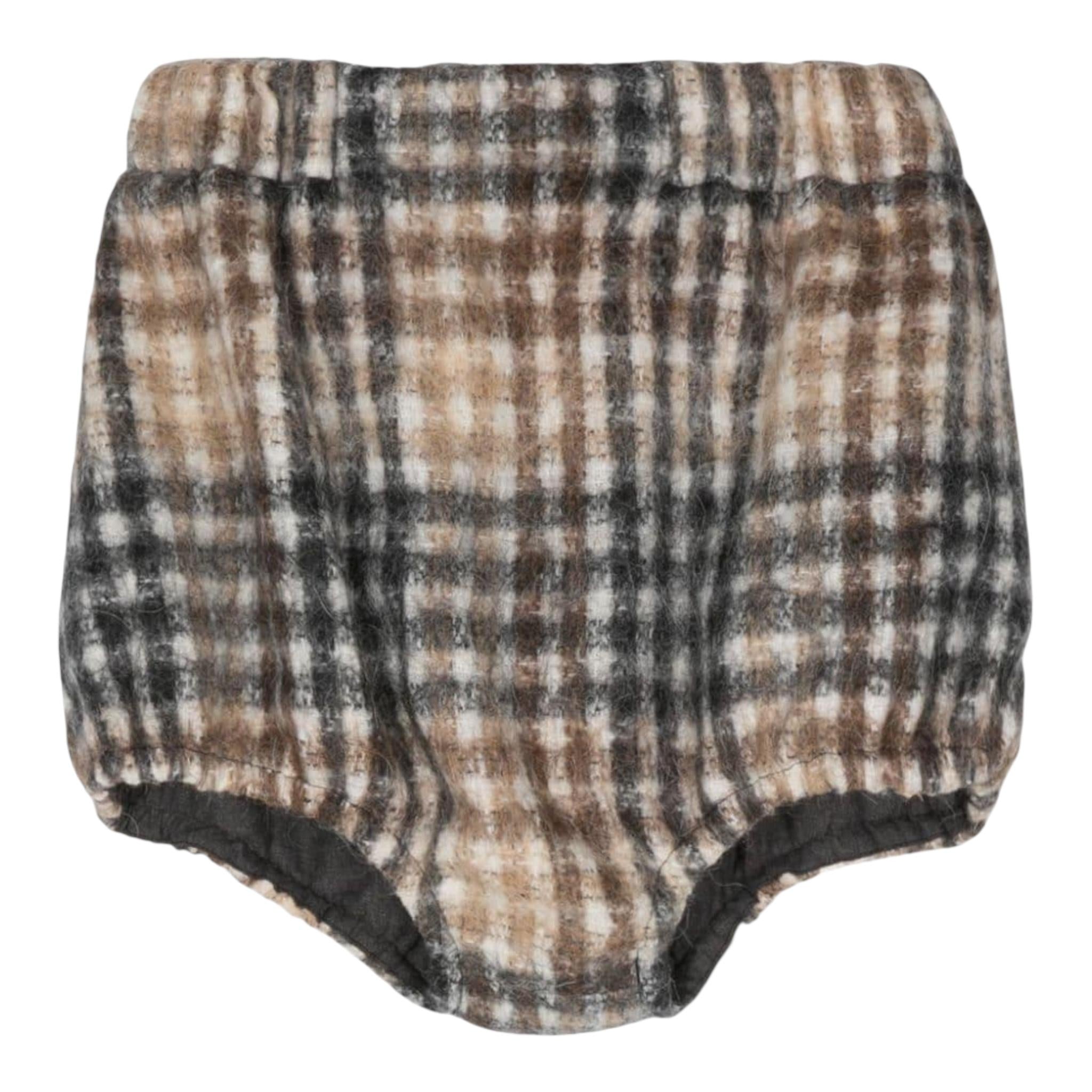 DOU DOU culotte fantasia quadri cn logo Beige per Neonata DV6B09NX BEIGE DOU DOU