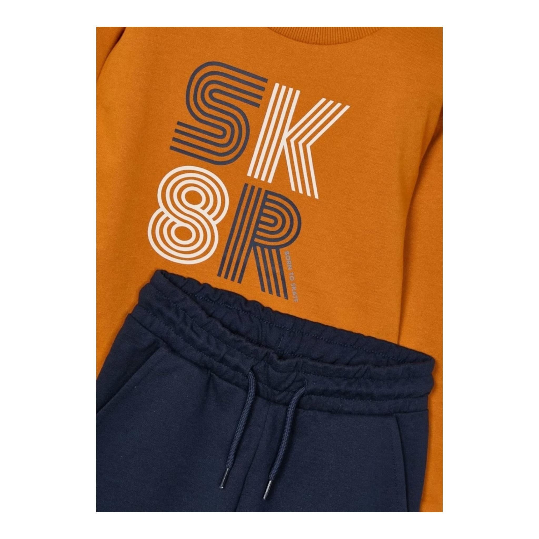 MAYORAL completo 2pz felpa-pantalone bicolore Arancione per Bambino 4883 ARANCIONE MAYORAL