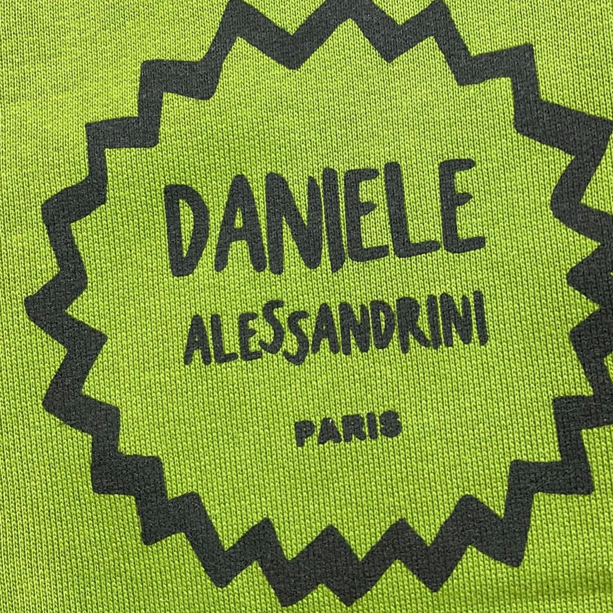 DANIELE ALESSANDRINI felpa girocollo tinta unita con stampa Verde per Neonato 1291F00063 VERDE DANIELE ALESSANDRINI