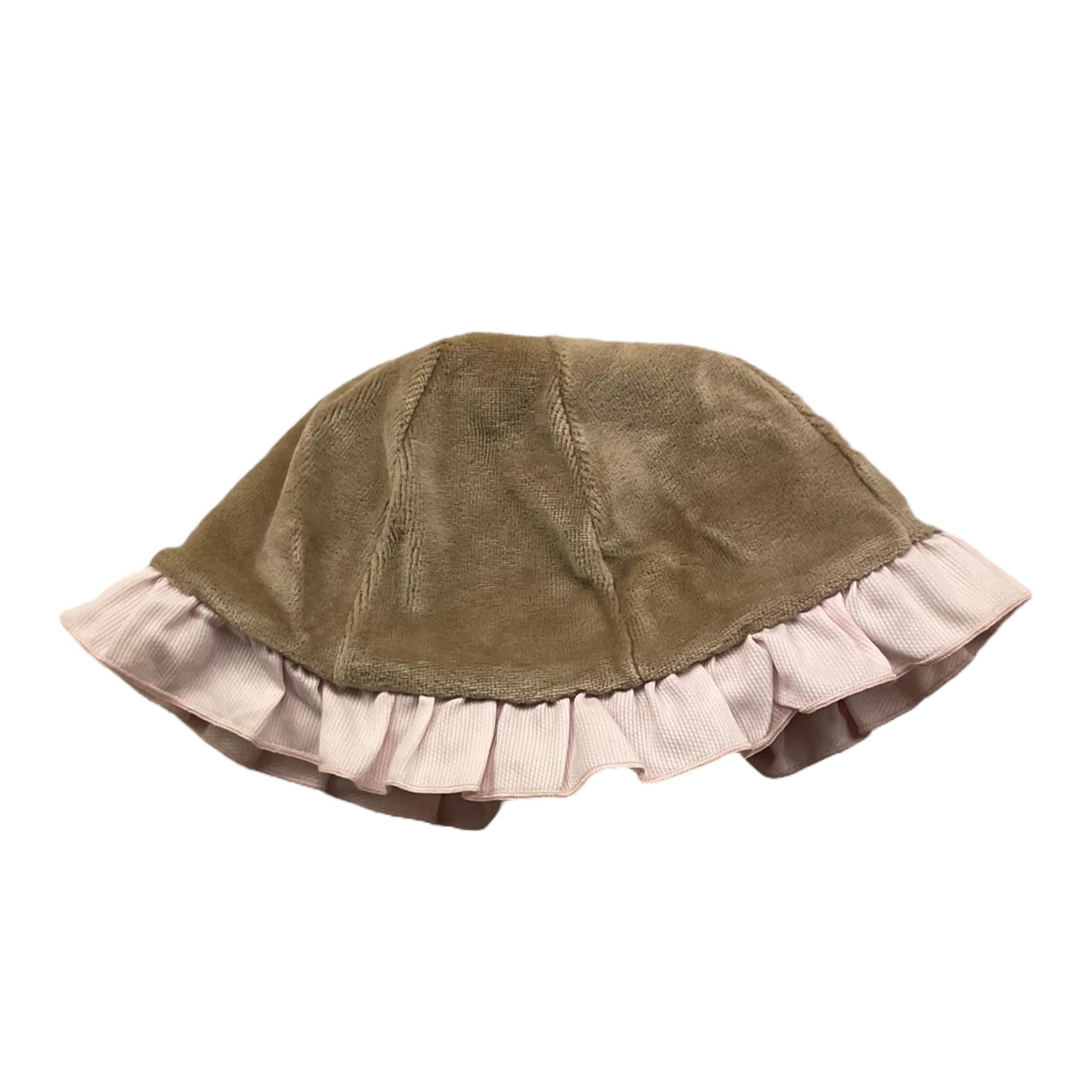 LA STUPENDERIA cappello tinta unita in velluto Marrone per Neonata TBCP58 MARRONE LA STUPENDERIA