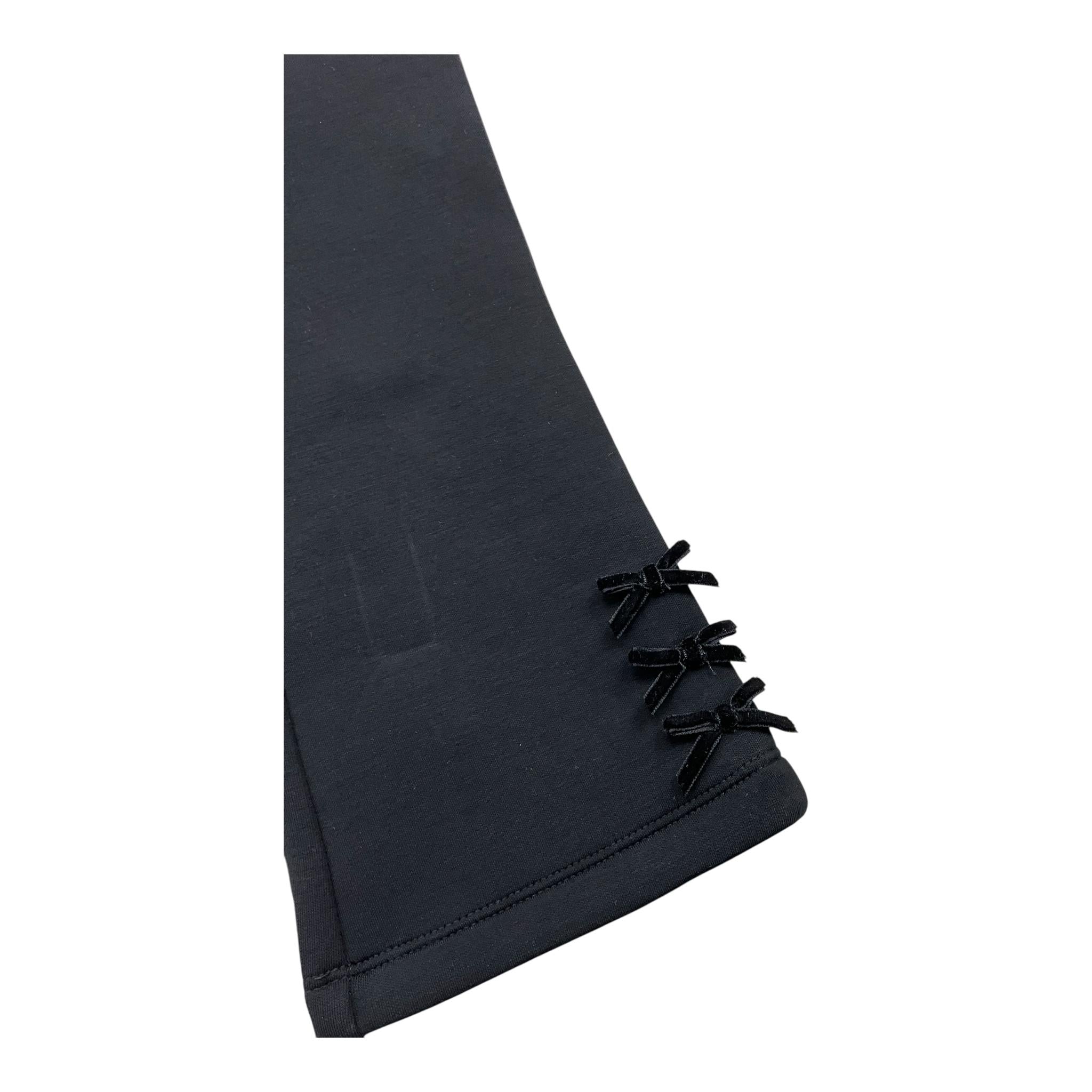 LIU JO pantalone tinta unita con fiocchi Nero per Neonata HF4085 NERO LIU JO