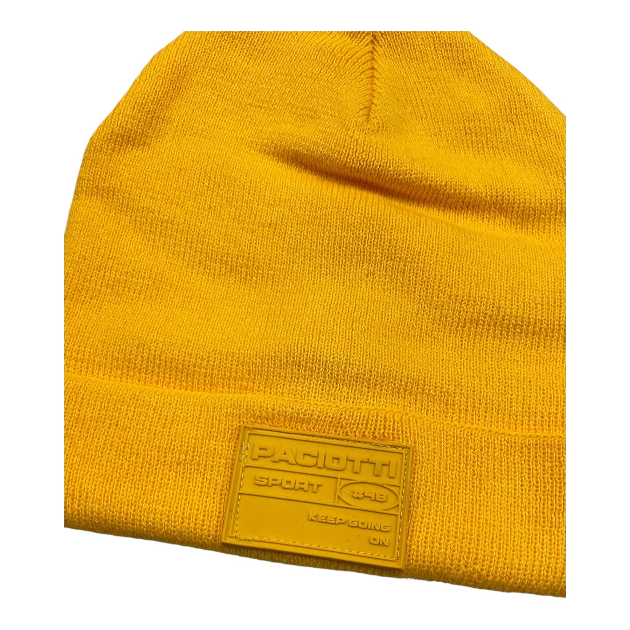 CESARE PACIOTTI cappello tinta unita con logo Giallo per Neonato CAP3303B GIALLO CESARE PACIOTTI