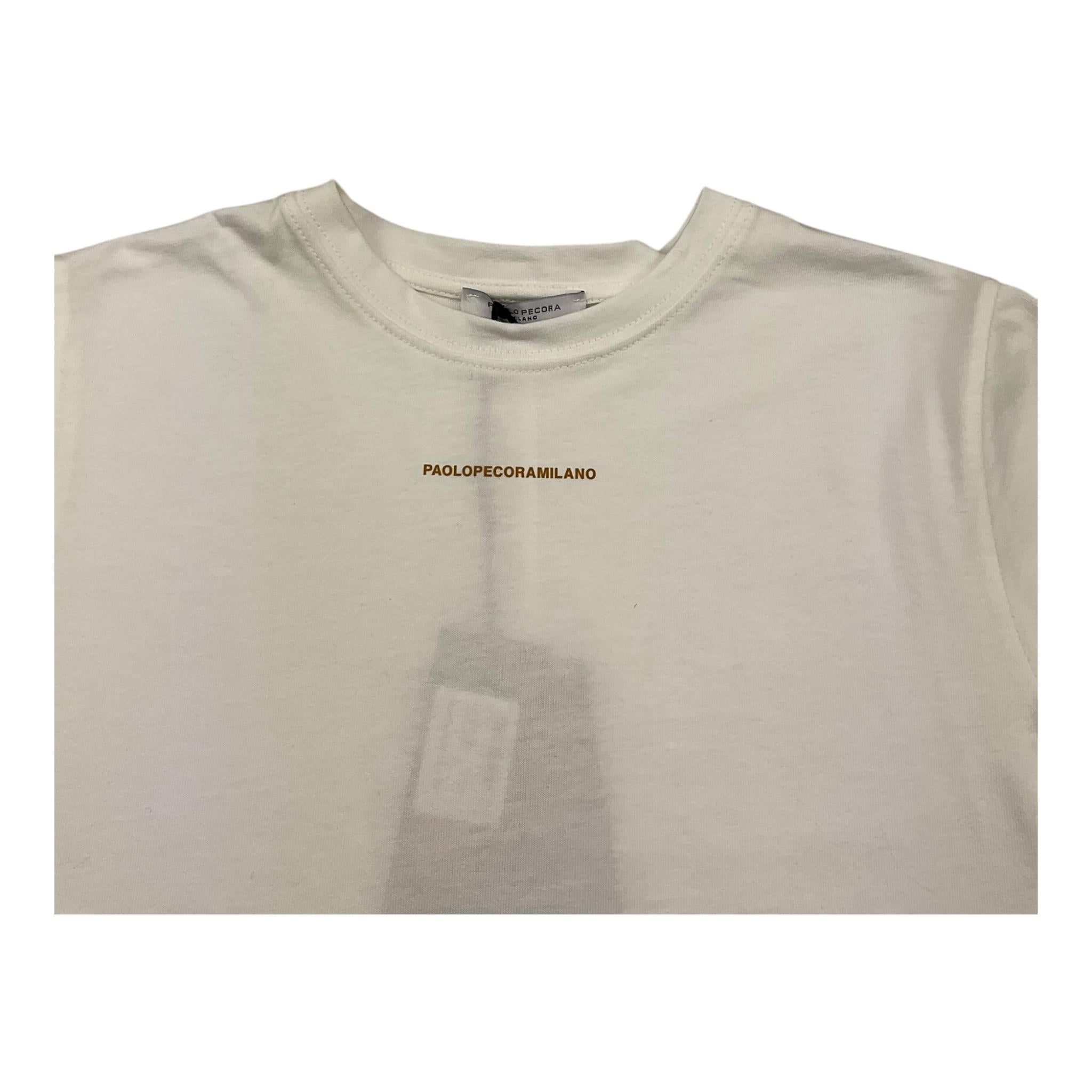 PAOLO PECORA t-shirt girocollo tinta unita Bianco per Bambino PP4139 BIANCO PAOLO PECORA