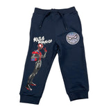 NAME.IT pantalone tuta tinta unita con stampa in contrasto Blu per Neonato 13236311 BLU NAME.IT