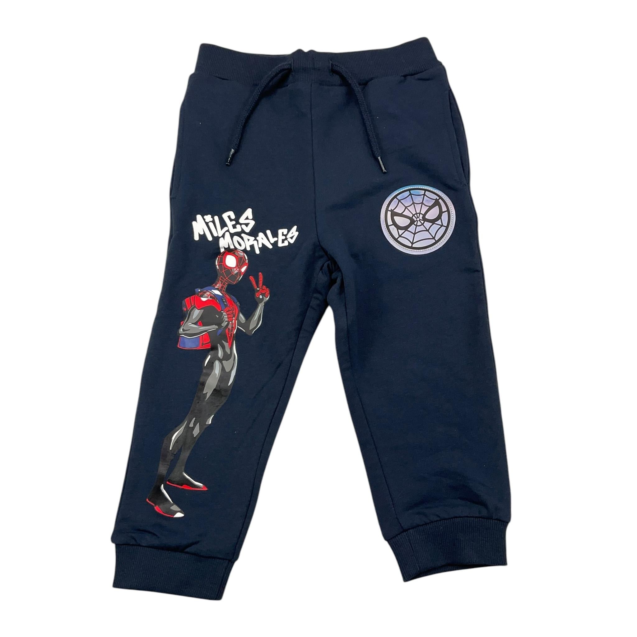 NAME.IT pantalone tuta tinta unita con stampa in contrasto Blu per Neonato 13236311 BLU NAME.IT